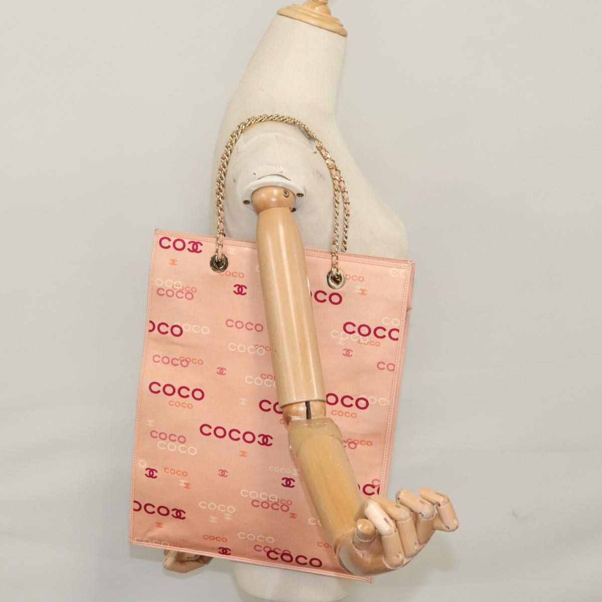 Chanel Coco Mark Pink Canvas Tote Bag (Pre-Owned) Size ONE SIZE - 11 Thumbnail
