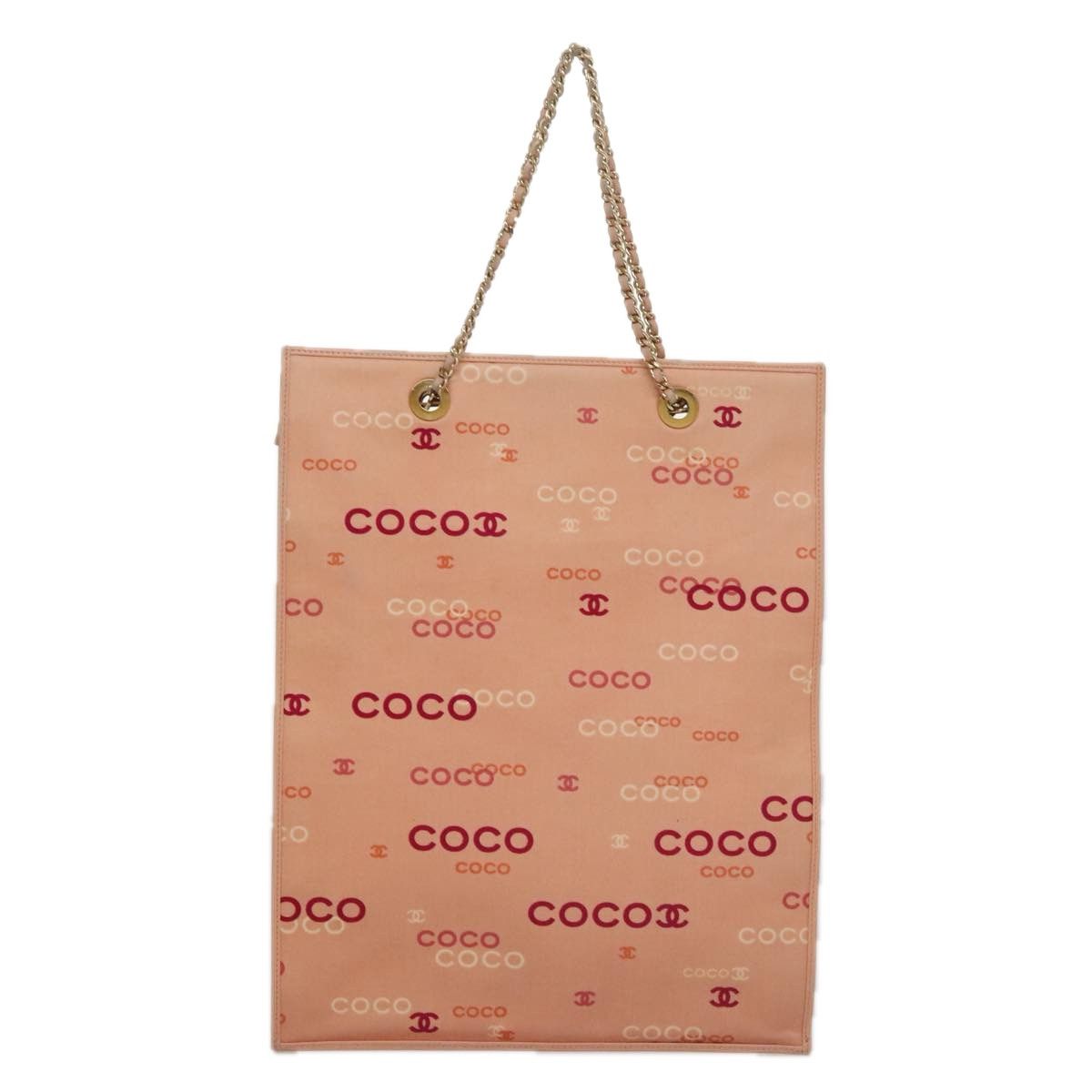 Chanel Coco Mark Pink Canvas Tote Bag (Pre-Owned) Size ONE SIZE - 2 Thumbnail