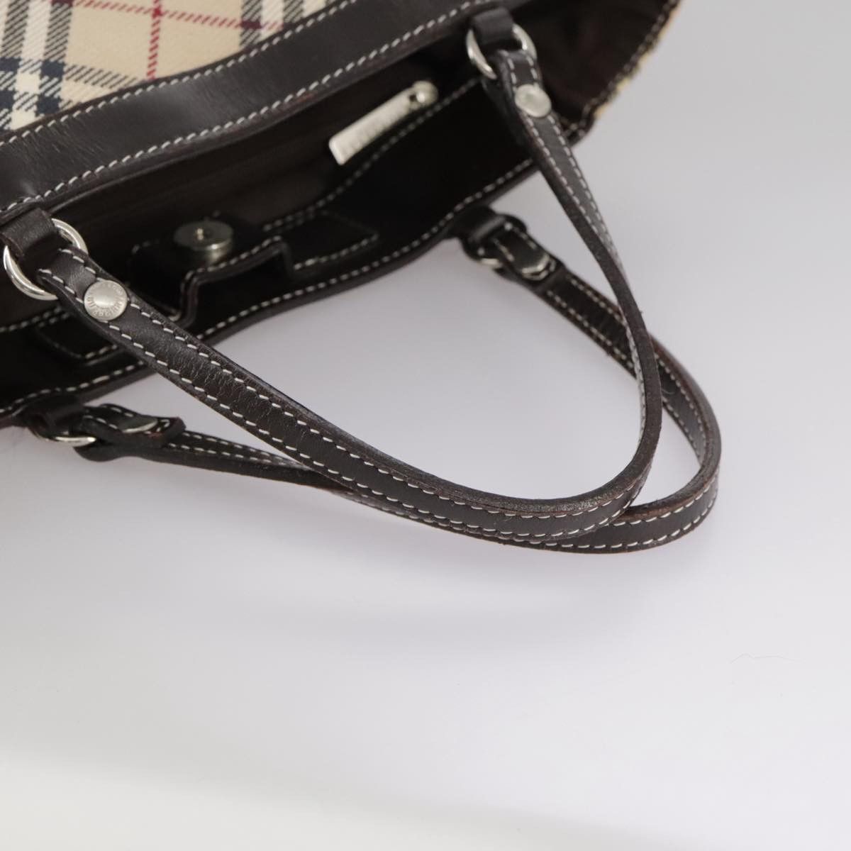 Burberry Nova Check Beige Canvas Handbag (Pre-Owned) Size ONE SIZE - 5 Thumbnail