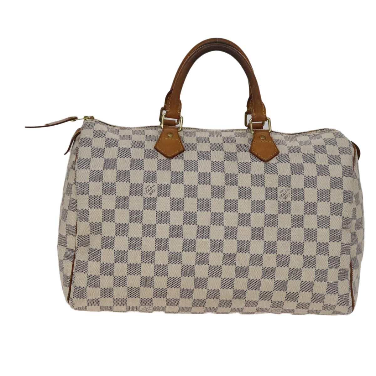 Louis Vuitton Speedy 35 White Canvas Handbag (Pre-Owned) Size ONE SIZE - 2 Thumbnail