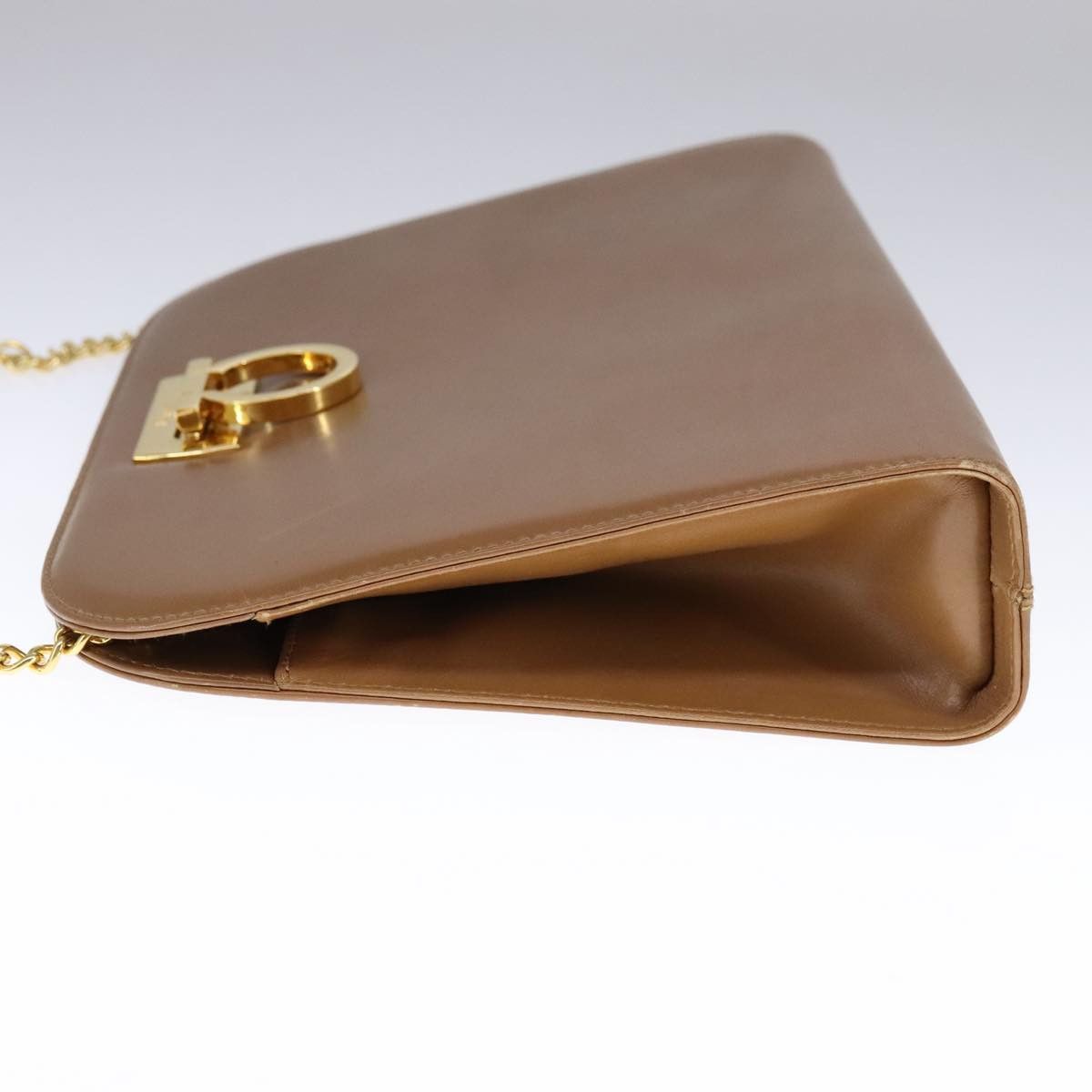 Salvatore Ferragamo Gancini Brown Leather Shoulder Bag (Pre-Owned) Size ONE SIZE - 3 Thumbnail