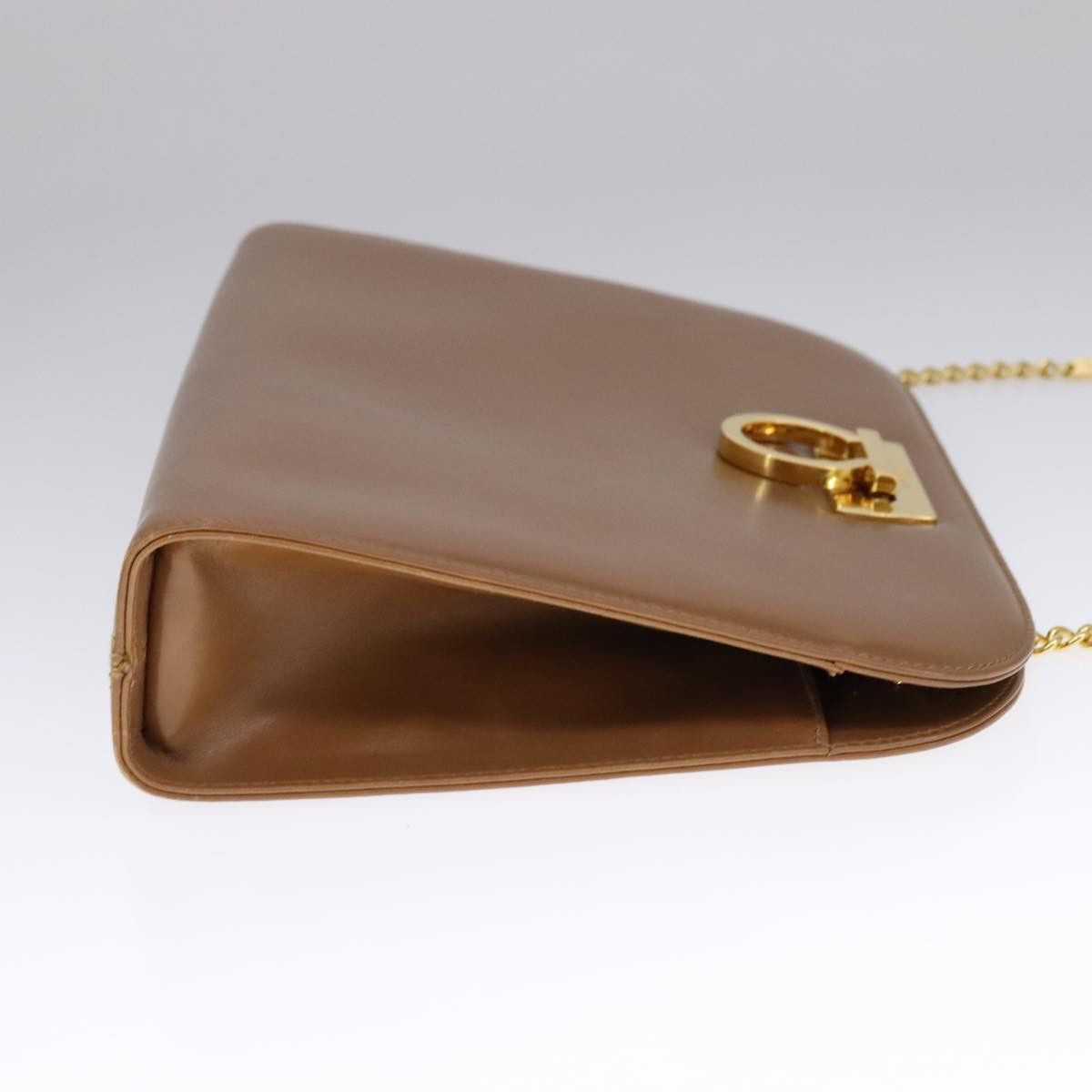 Salvatore Ferragamo Gancini Brown Leather Shoulder Bag (Pre-Owned) Size ONE SIZE - 4 Thumbnail