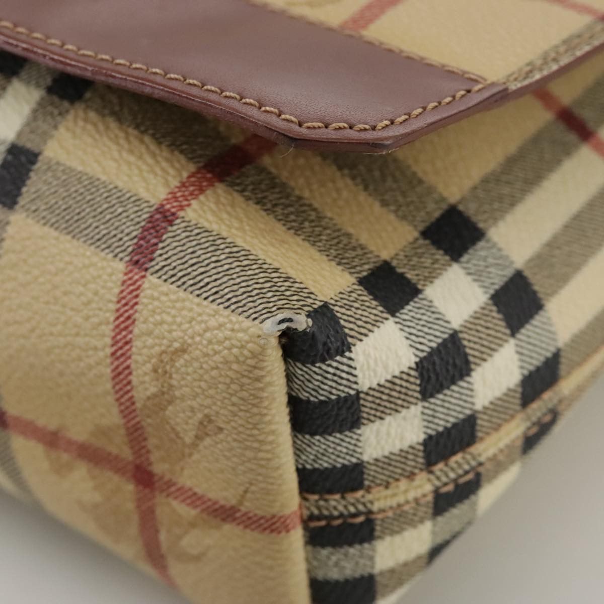 Burberry Nova Check Beige Canvas Shoulder Bag (Pre-Owned) Size ONE SIZE - 7 Thumbnail