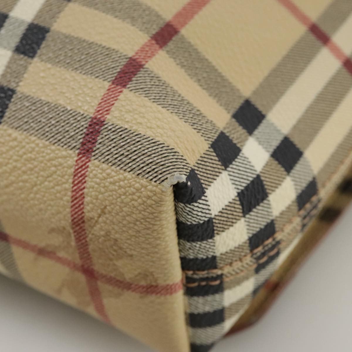 Burberry Nova Check Beige Canvas Shoulder Bag (Pre-Owned) Size ONE SIZE - 9 Thumbnail