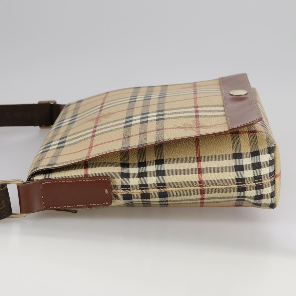 Burberry Nova Check Beige Canvas Shoulder Bag (Pre-Owned) Size ONE SIZE - 3 Thumbnail
