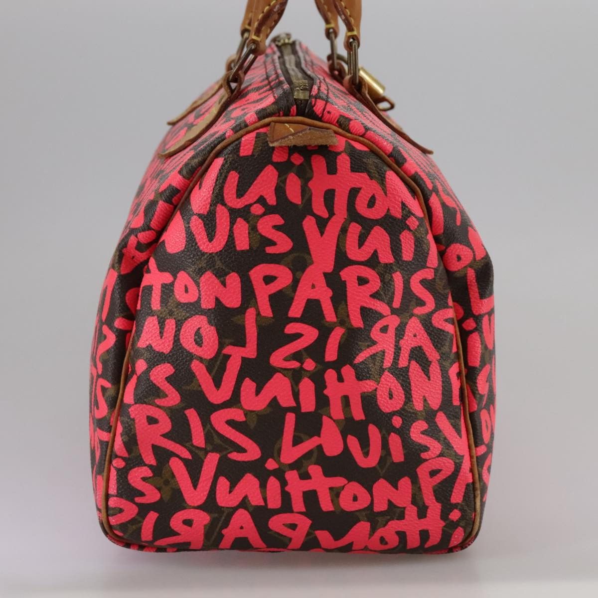 Louis Vuitton Speedy 30 Red Canvas Handbag (Pre-Owned) Size ONE SIZE - 4 Thumbnail