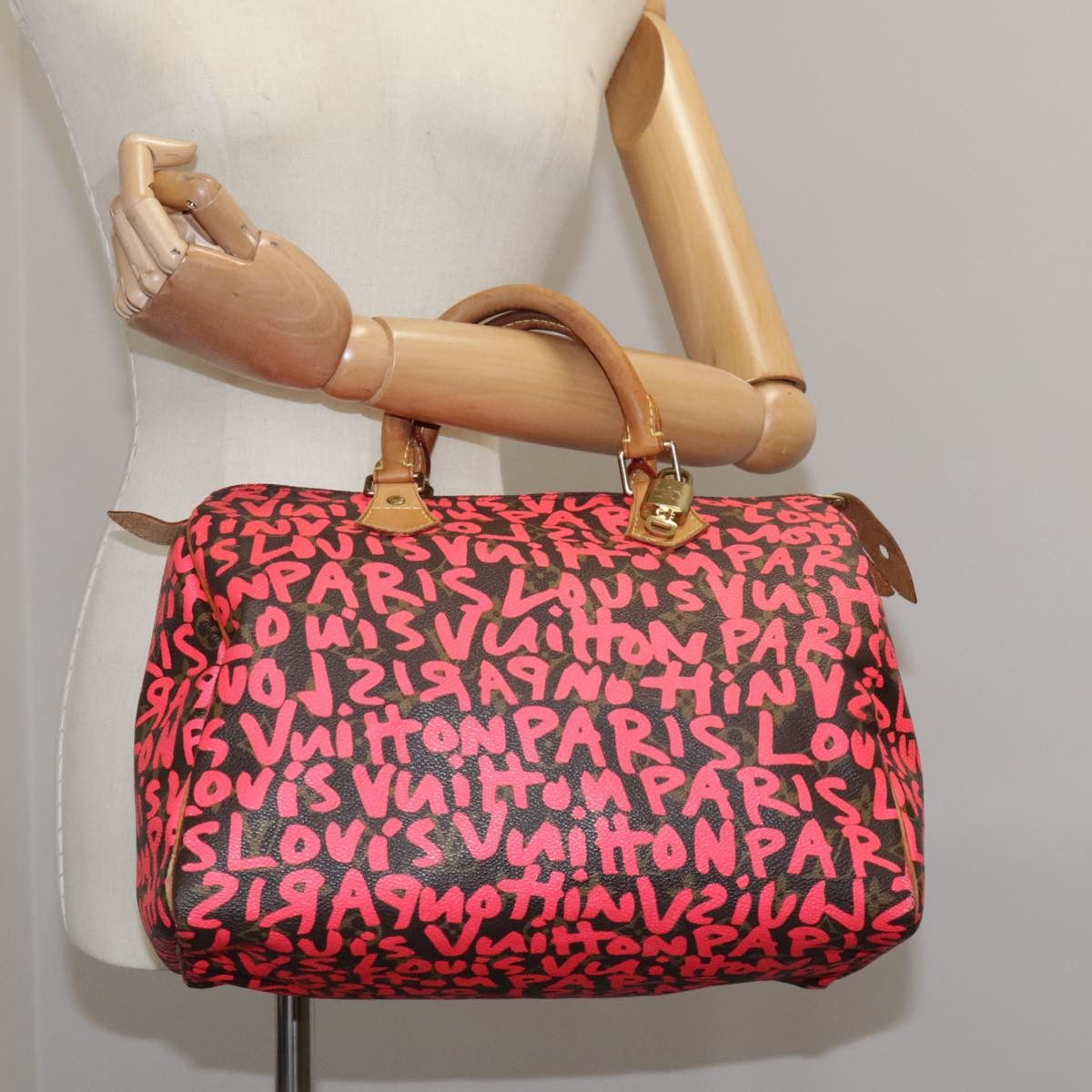 Louis Vuitton Speedy 30 Red Canvas Handbag (Pre-Owned) Size ONE SIZE - 13 Thumbnail