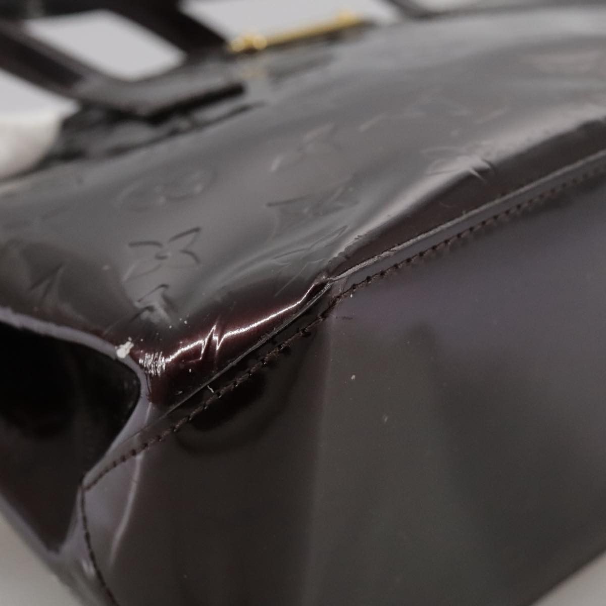 Louis Vuitton Wilshire Burgundy Patent Leather Handbag (Pre-Owned) Size ONE SIZE - 7 Thumbnail