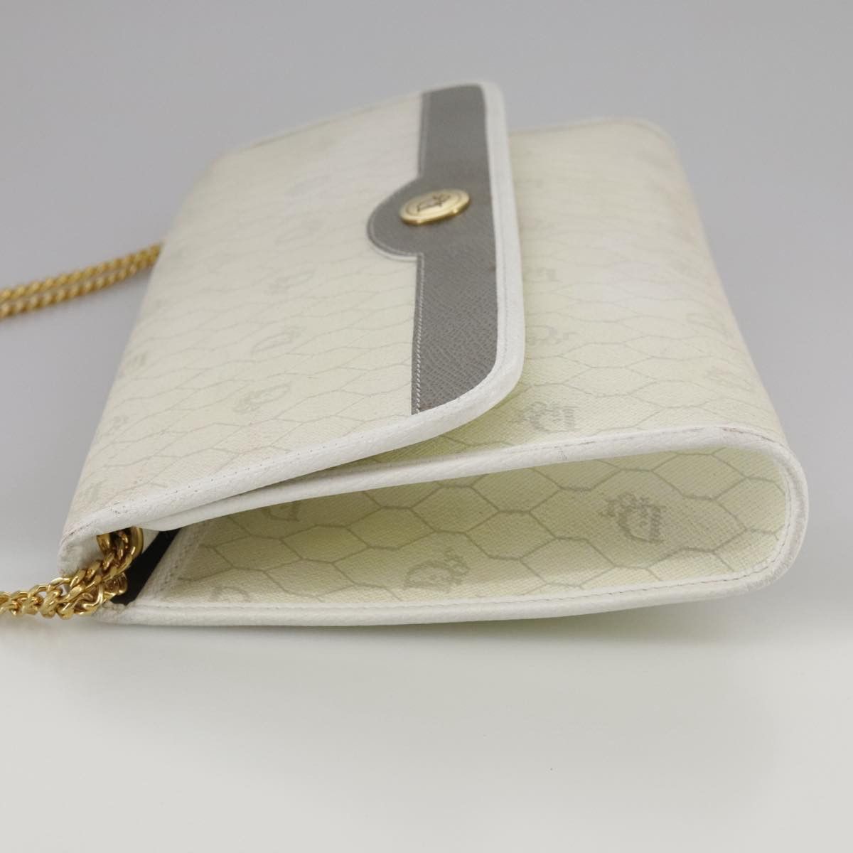 Dior Honeycomb White Canvas Shoulder Bag (Pre-Owned) Size ONE SIZE - 3 Thumbnail