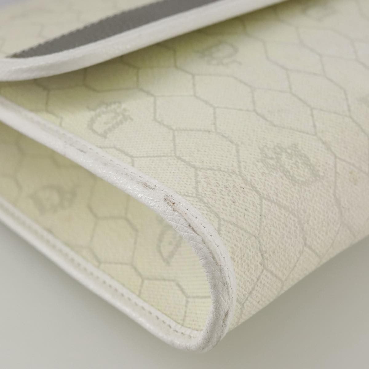 Dior Honeycomb White Canvas Shoulder Bag (Pre-Owned) Size ONE SIZE - 7 Thumbnail