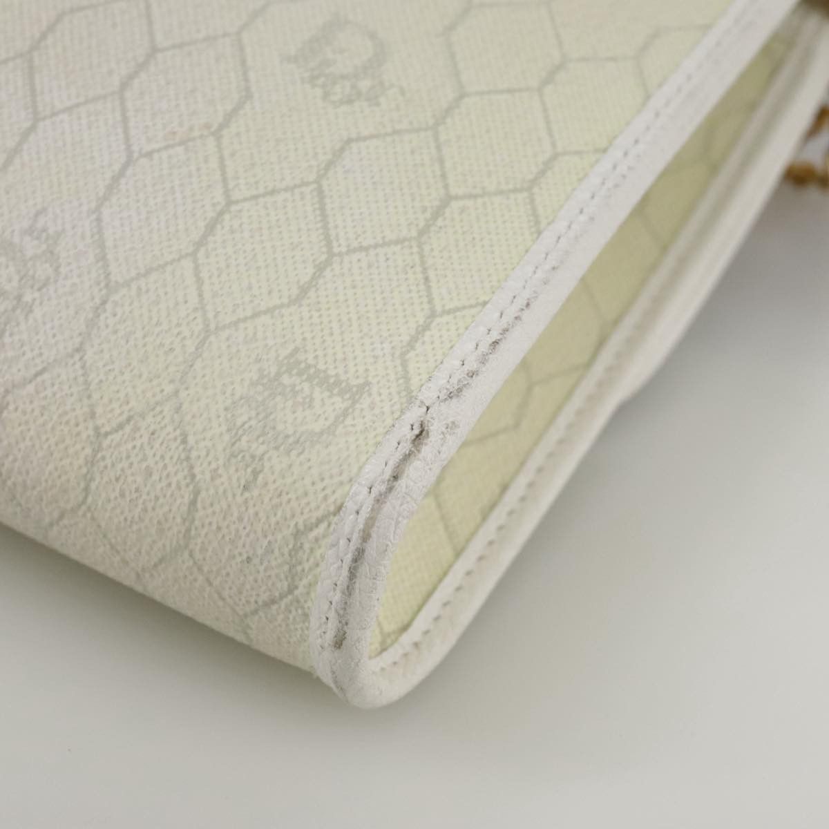Dior Honeycomb White Canvas Shoulder Bag (Pre-Owned) Size ONE SIZE - 10 Thumbnail