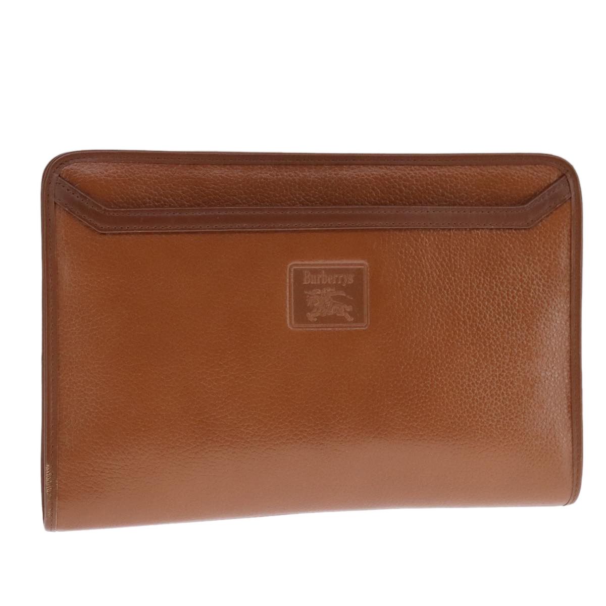 Burberry Brown Leather Clutch Bag (Pre-Owned) Size ONE SIZE - 11 Thumbnail