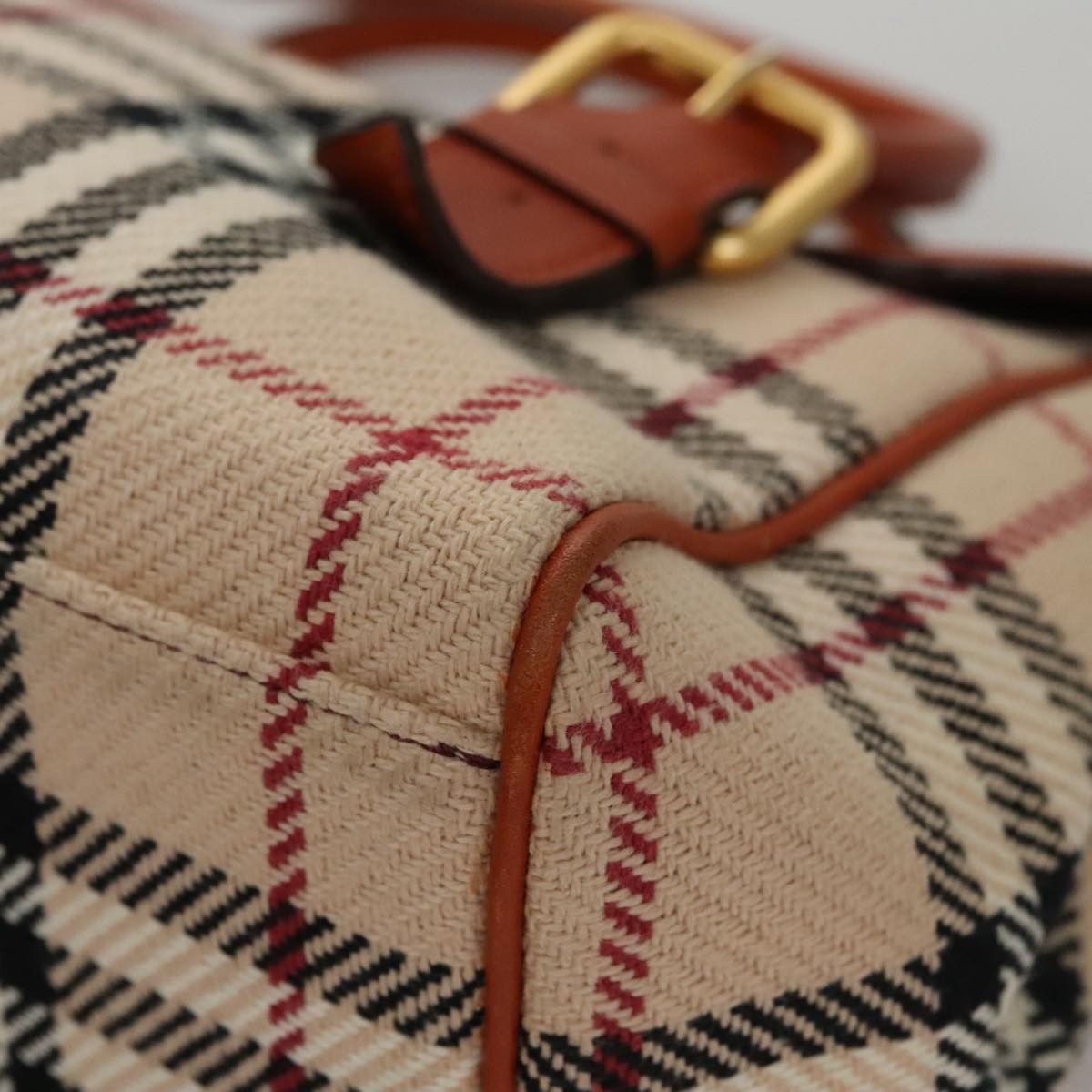 Burberry Nova Check Beige Canvas Handbag (Pre-Owned) Size ONE SIZE - 10 Thumbnail