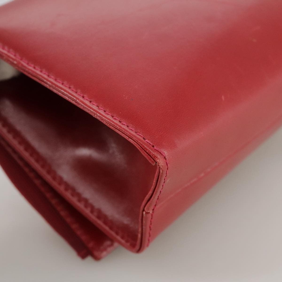 Salvatore Ferragamo Vara Red Leather Clutch Bag (Pre-Owned) Size ONE SIZE - 5 Thumbnail
