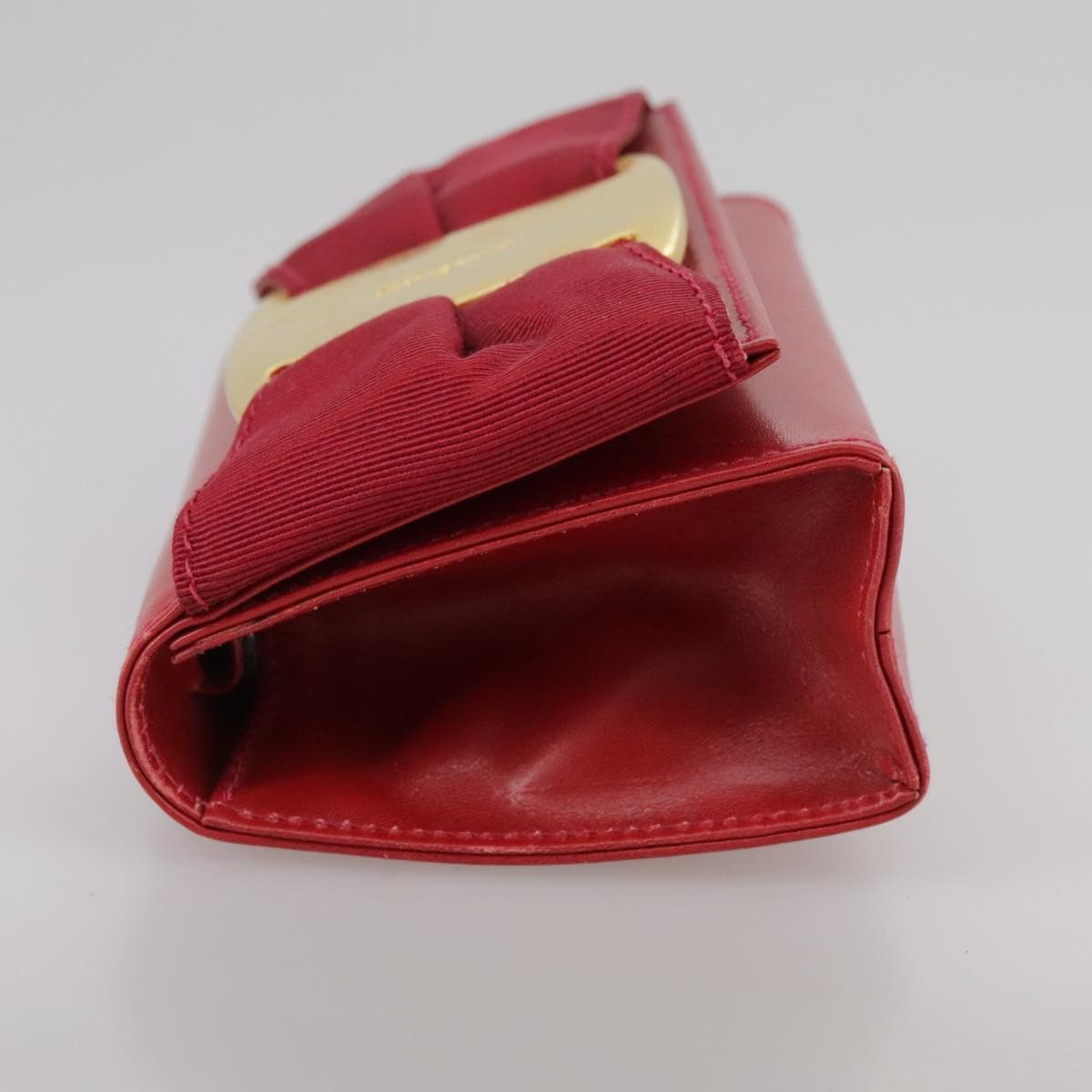 Salvatore Ferragamo Vara Red Leather Clutch Bag (Pre-Owned) Size ONE SIZE - 3 Thumbnail