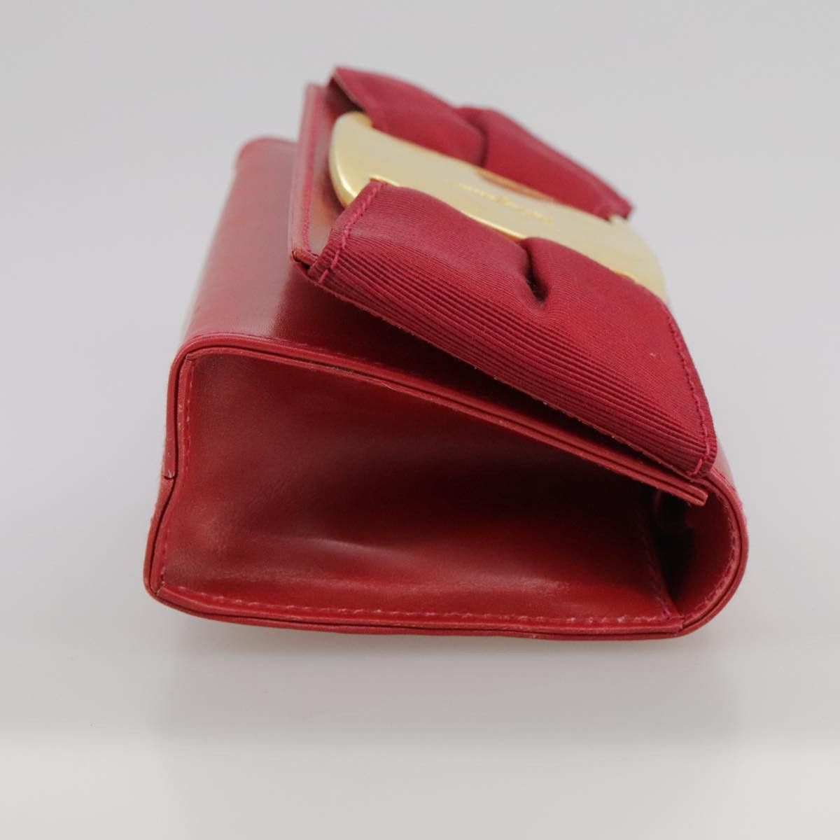 Salvatore Ferragamo Vara Red Leather Clutch Bag (Pre-Owned) Size ONE SIZE - 4 Thumbnail