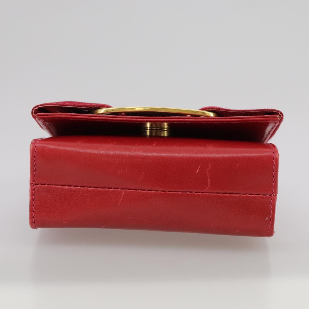 Salvatore Ferragamo Vara Red Leather Clutch Bag (Pre-Owned) Size ONE SIZE - 16 Thumbnail