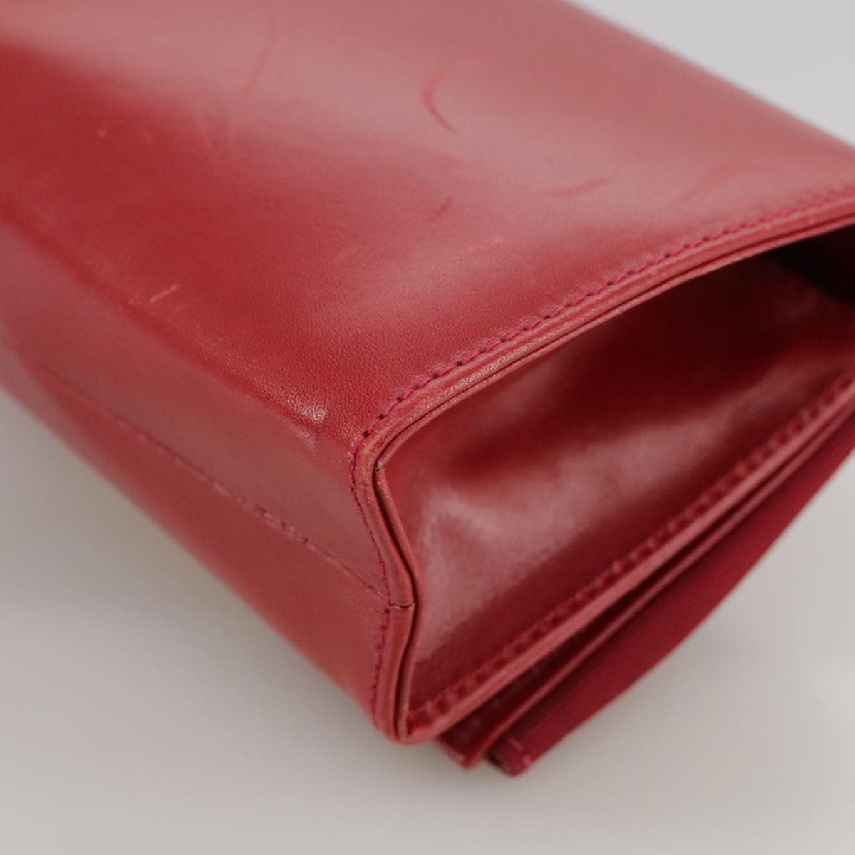 Salvatore Ferragamo Vara Red Leather Clutch Bag (Pre-Owned) Size ONE SIZE - 6 Thumbnail