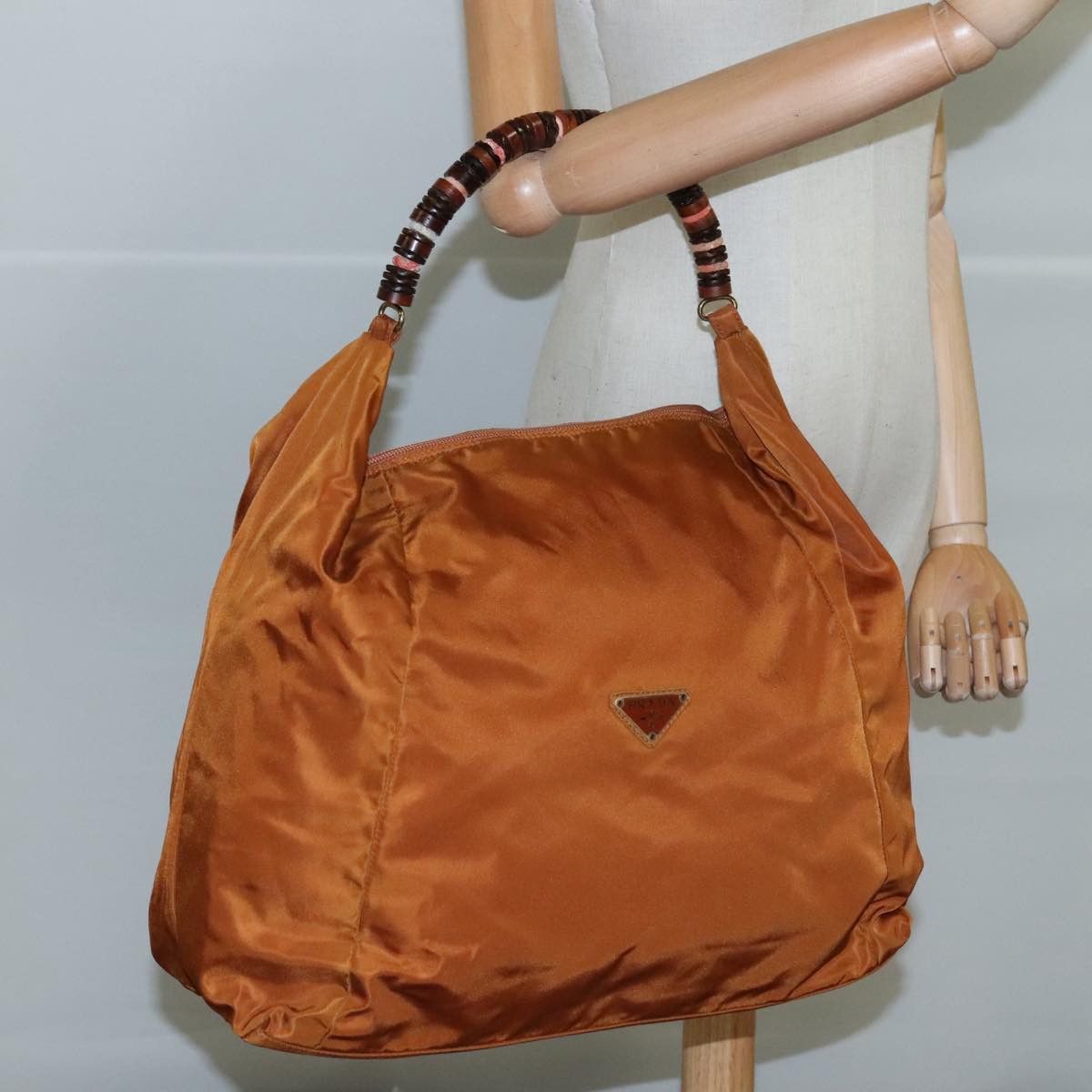 Prada Tessuto Brown Synthetic Handbag (Pre-Owned) Size ONE SIZE - 15 Thumbnail