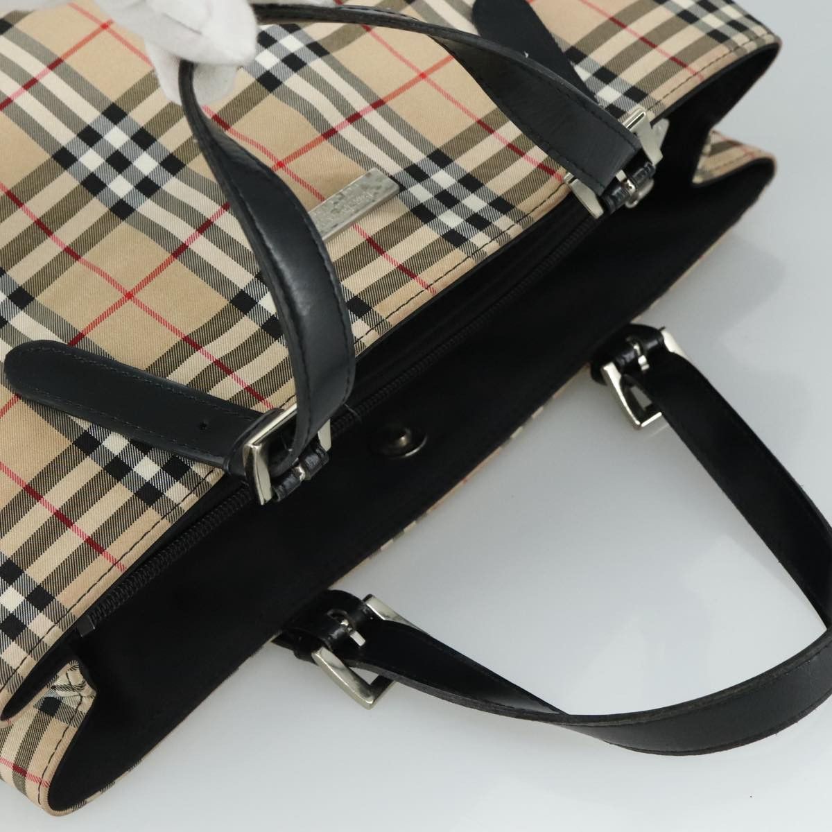 Burberry Nova Check Beige Canvas Shoulder Bag (Pre-Owned) Size ONE SIZE - 15 Thumbnail