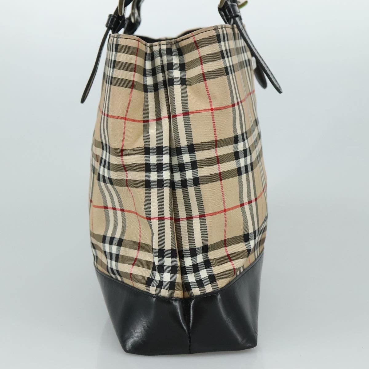 Burberry Nova Check Beige Canvas Shoulder Bag (Pre-Owned) Size ONE SIZE - 3 Thumbnail