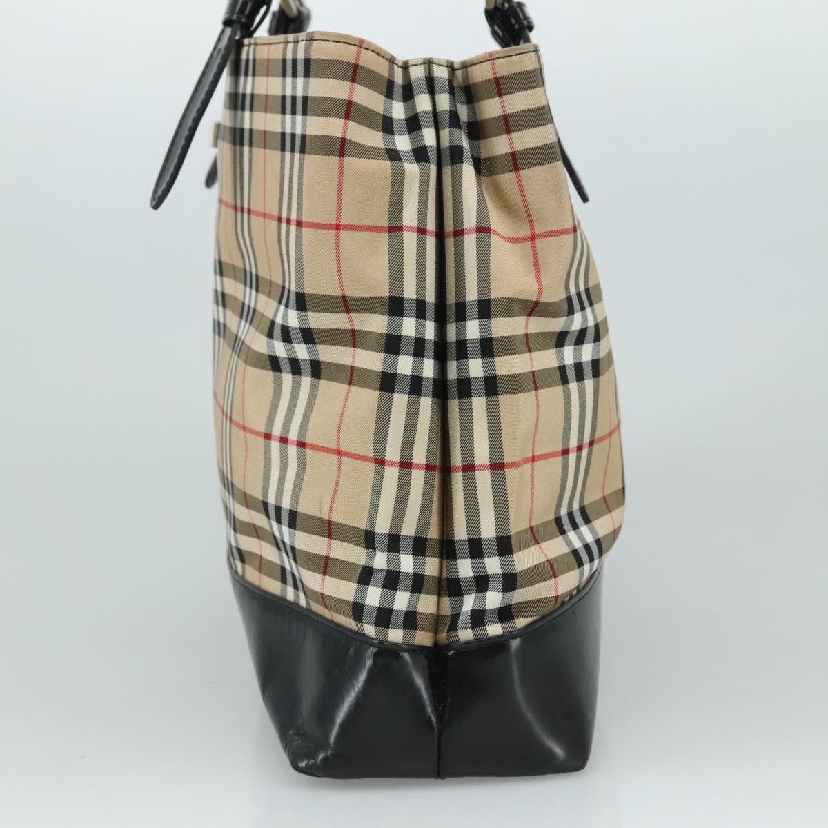 Burberry Nova Check Beige Canvas Shoulder Bag (Pre-Owned) Size ONE SIZE - 4 Thumbnail