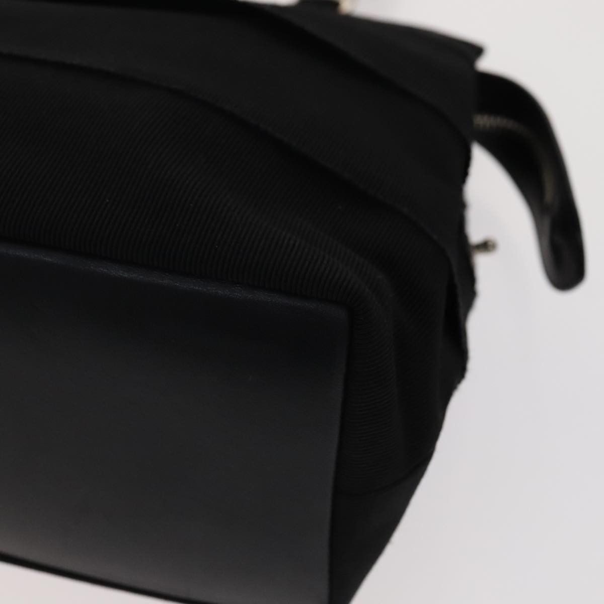 Salvatore Ferragamo Vara Black Canvas Handbag (Pre-Owned) Size ONE SIZE - 6 Thumbnail