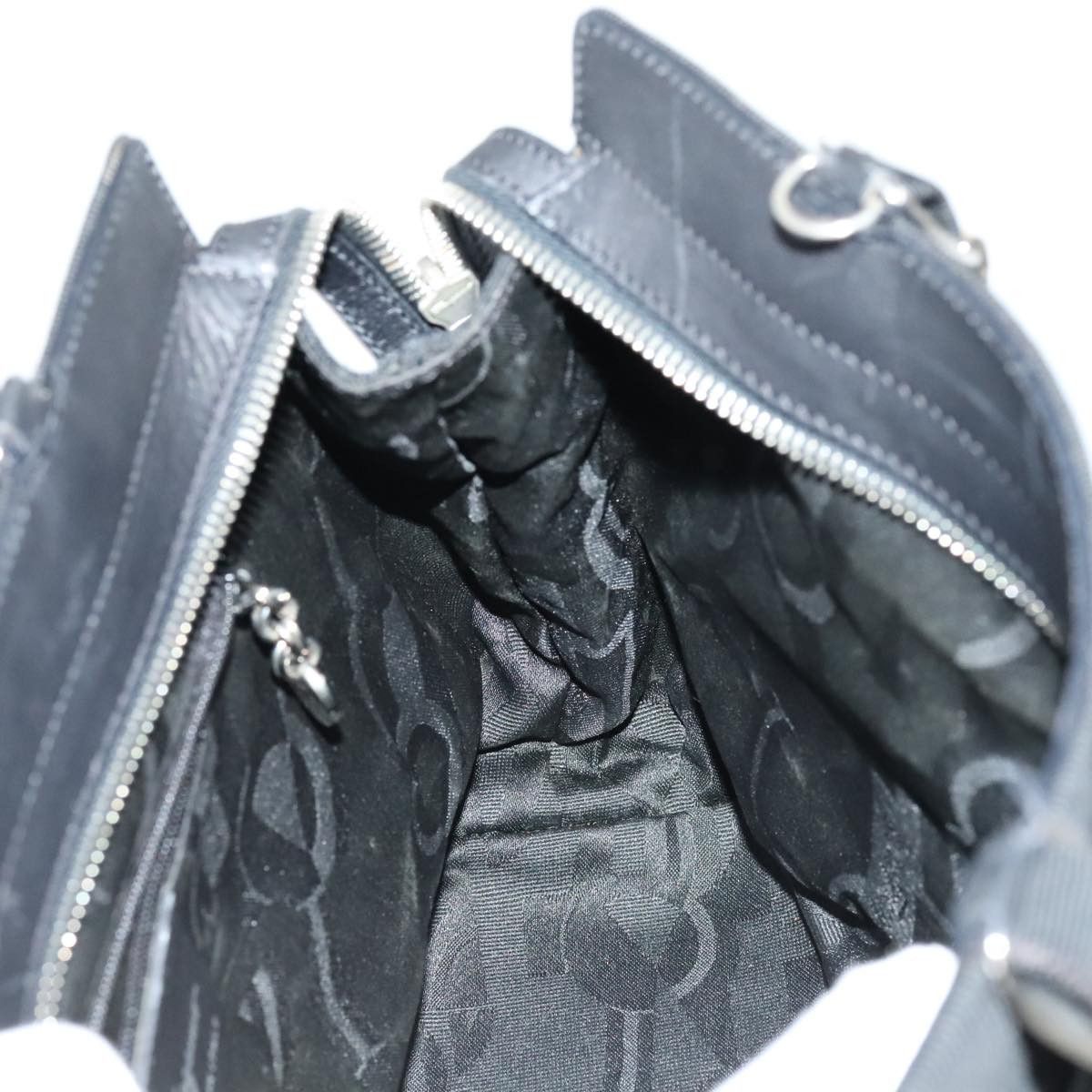 Salvatore Ferragamo Vara Black Canvas Handbag (Pre-Owned) Size ONE SIZE - 20 Thumbnail