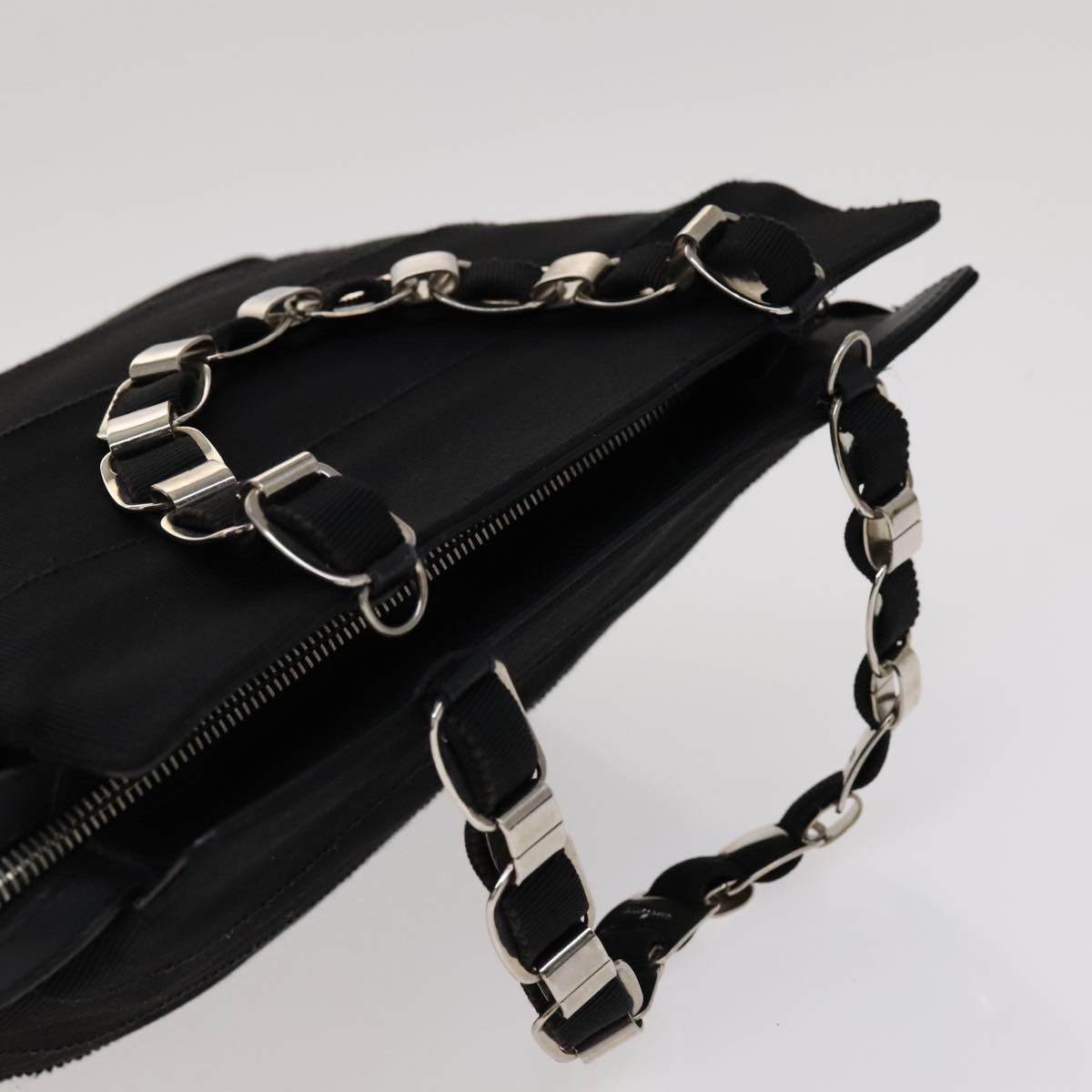 Salvatore Ferragamo Vara Black Canvas Handbag (Pre-Owned) Size ONE SIZE - 5 Thumbnail