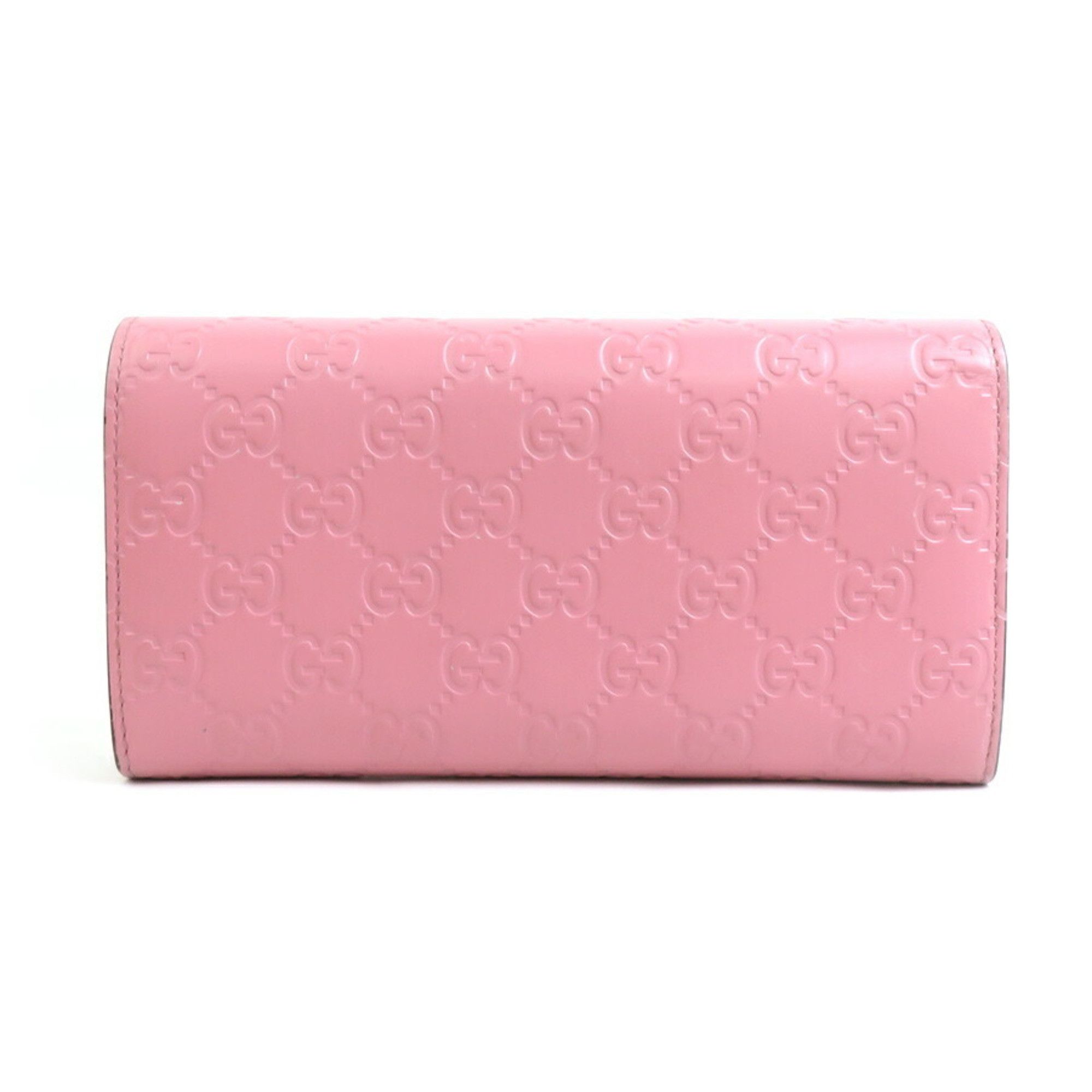 Gucci GUCCI Long Wallet Leather Pink Men's Women's 291099 r10322a Size ONE SIZE - 2 Thumbnail
