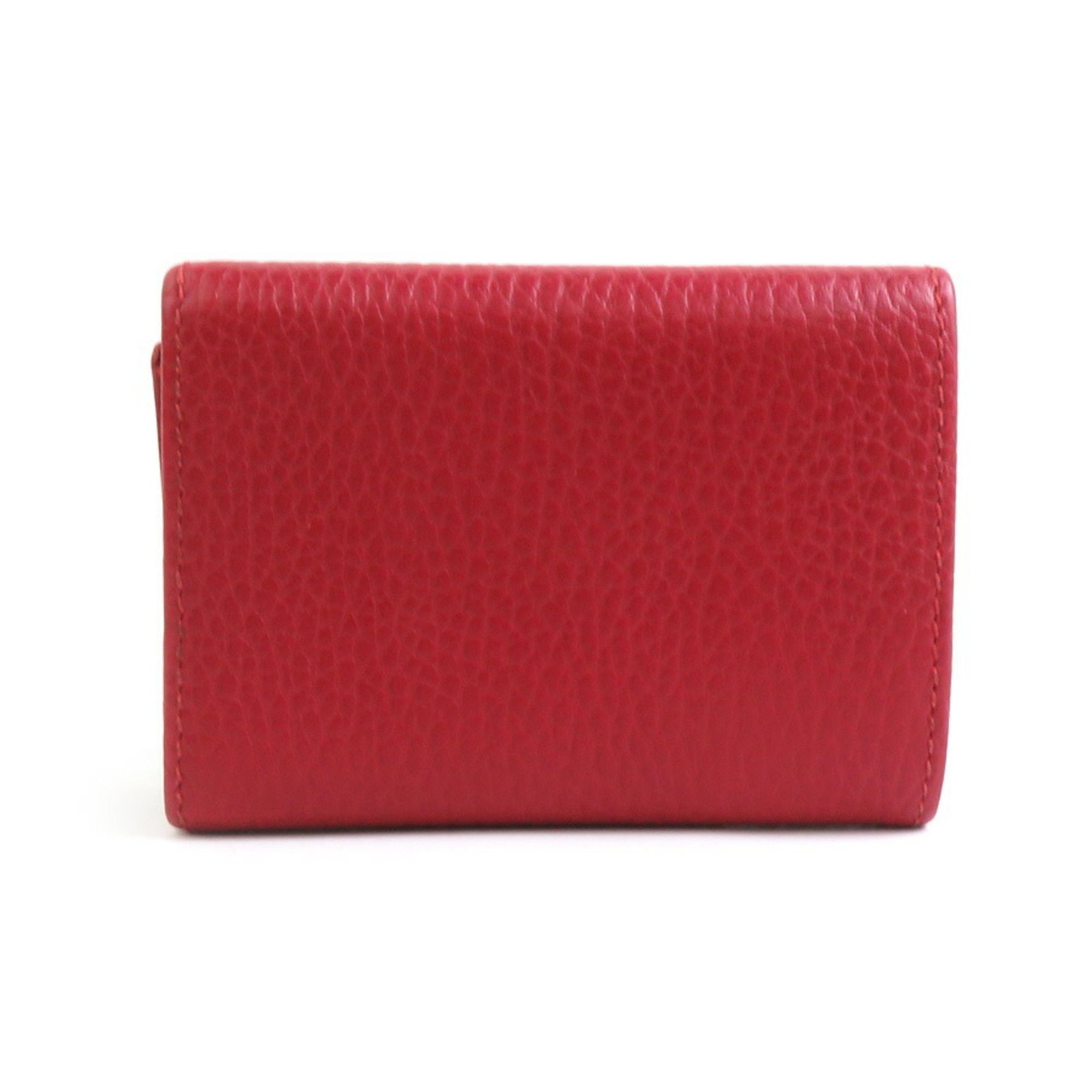 Gucci GUCCI Tri-fold Wallet GG Marmont Leather Red Women's 523277 r10350a Size ONE SIZE - 2 Thumbnail