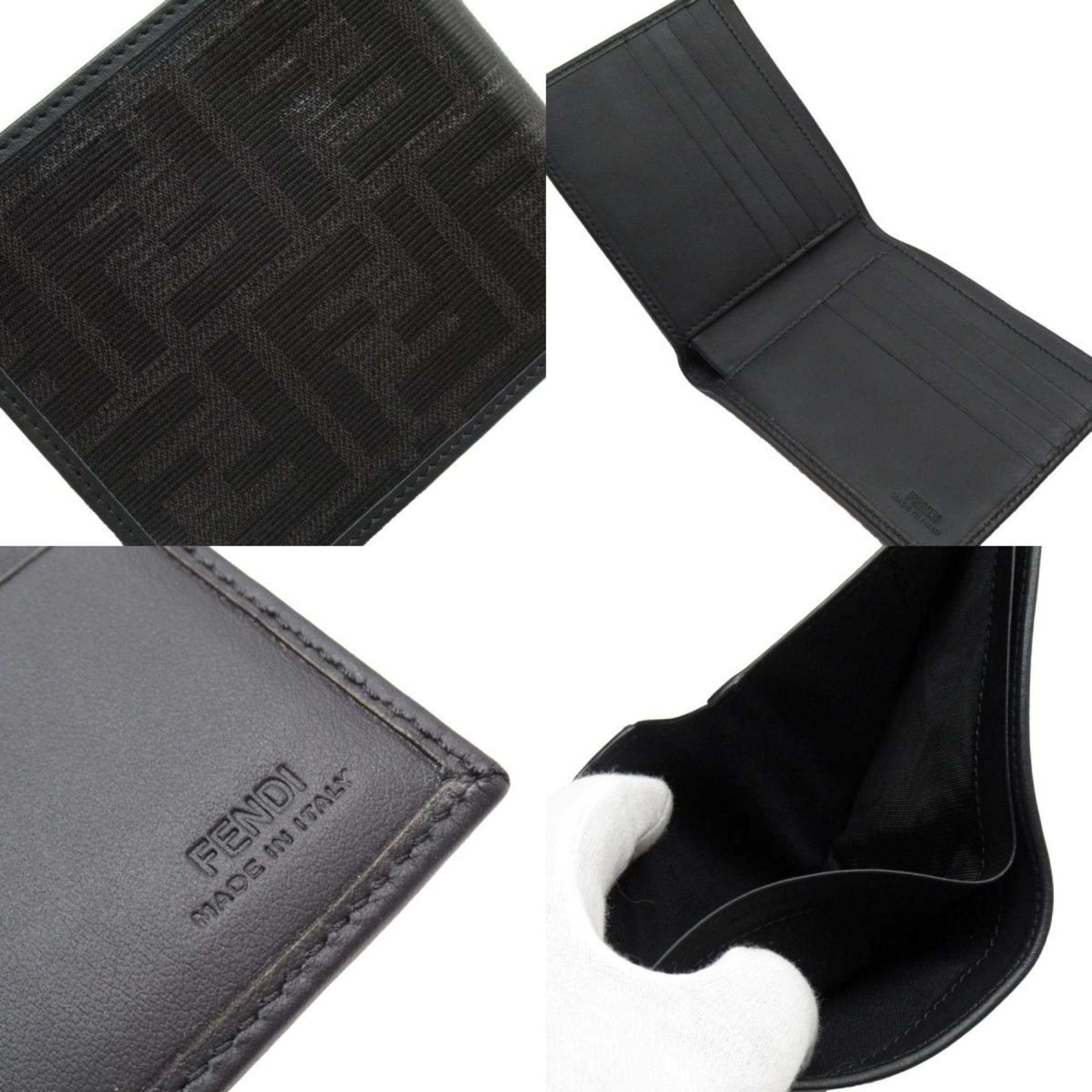 Fendi FENDI Wallet Coated Canvas Black Men's 7M0169-A5K4 t19318g Size ONE SIZE - 5 Thumbnail