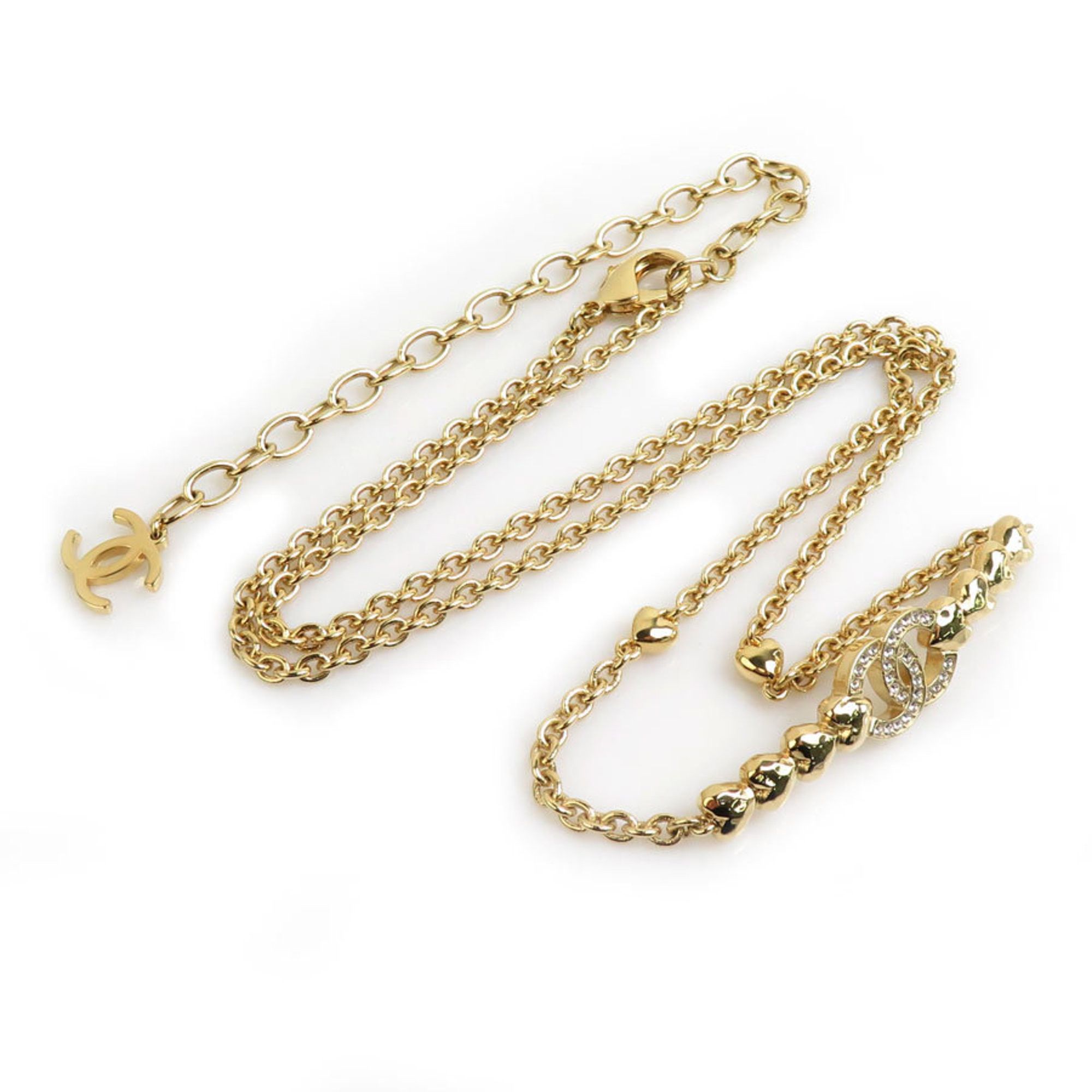 Chanel CHANEL Necklace Metal Rhinestone Gold Women's 90019k Size ONE SIZE - 2 Thumbnail