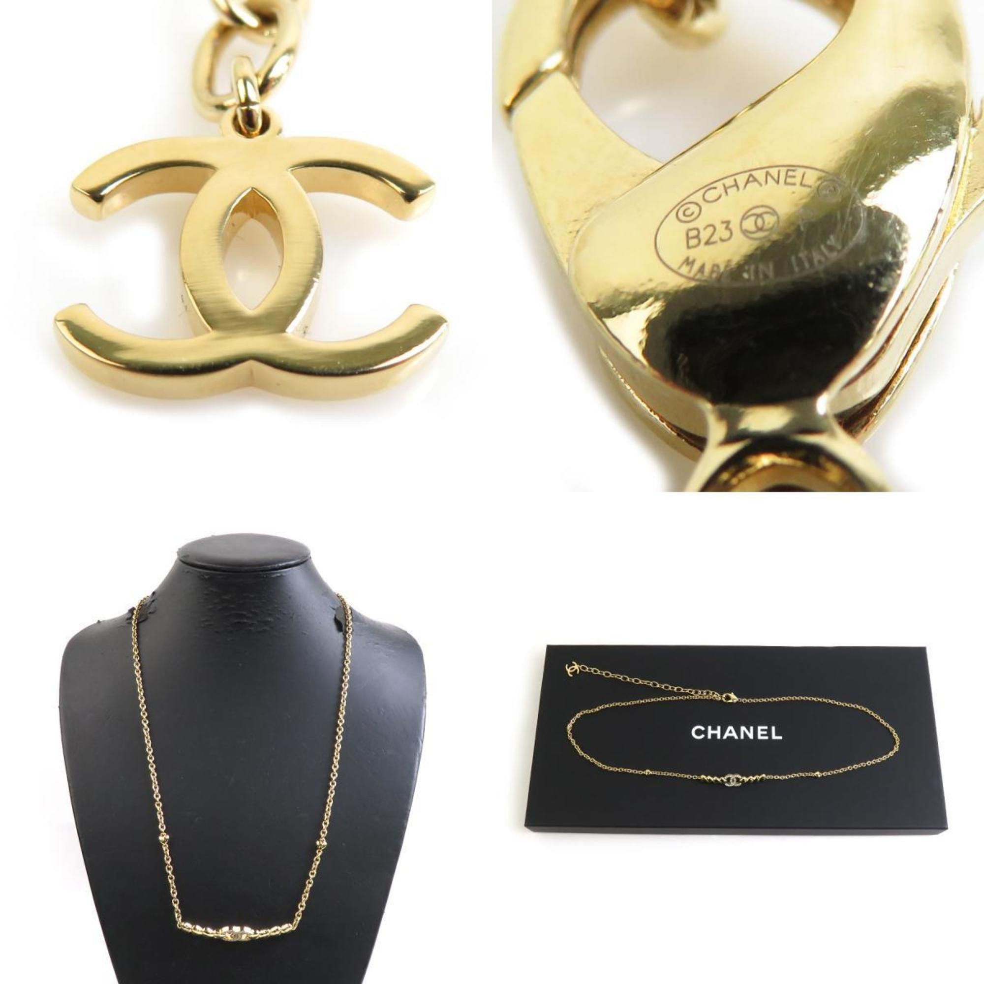 Chanel CHANEL Necklace Metal Rhinestone Gold Women's 90019k Size ONE SIZE - 5 Thumbnail
