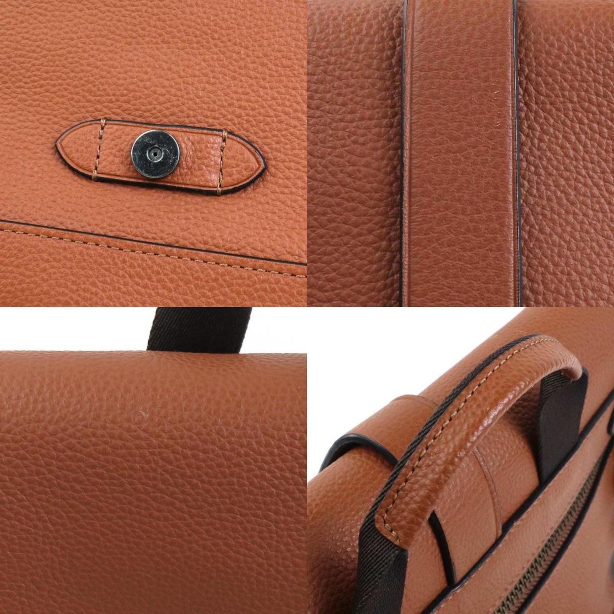 COACH shoulder bag leather brown men's 55839k