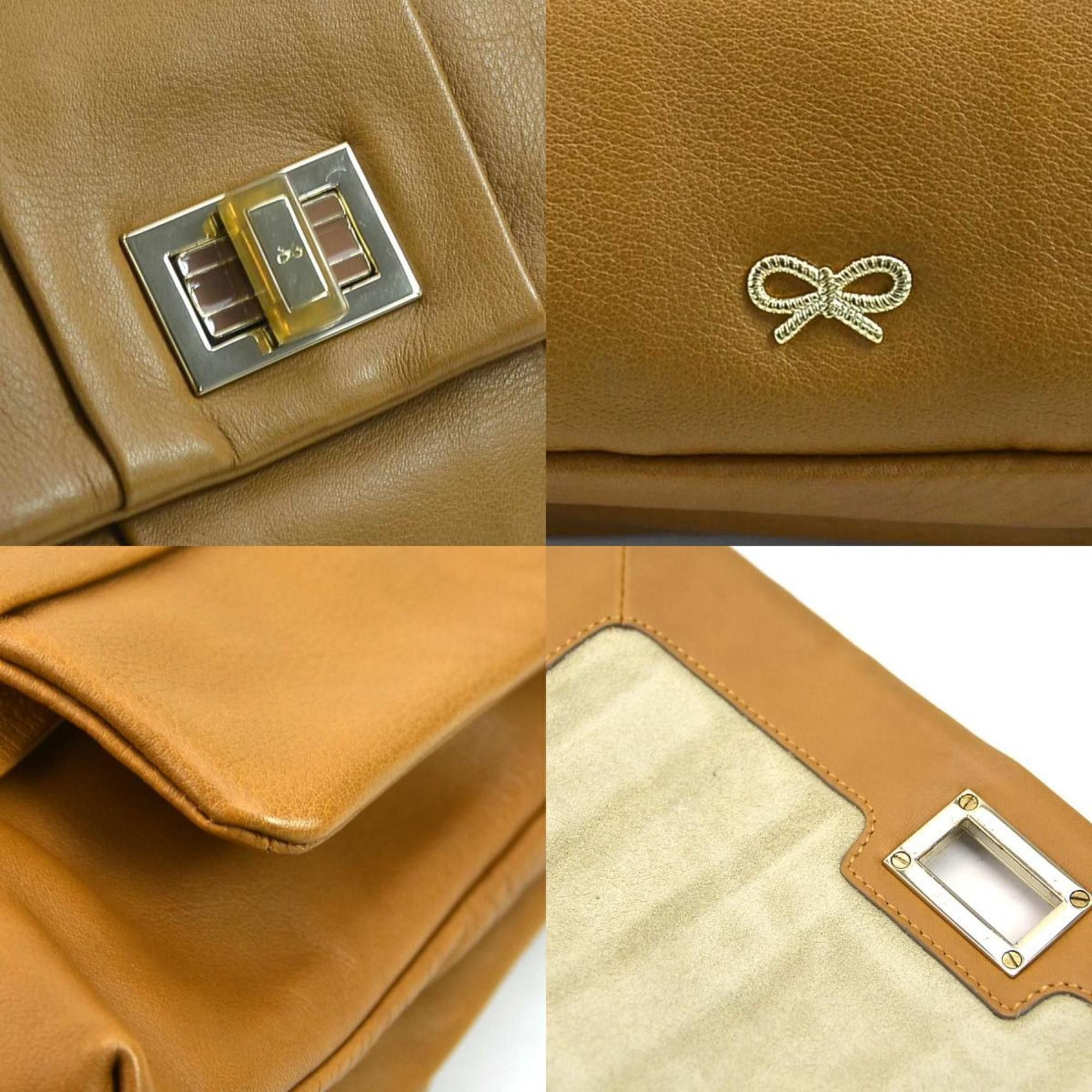 Anya Hindmarch Anya Hindmarch Shoulder Bag Leather Camel Women's R10291G Size ONE SIZE - 4 Thumbnail