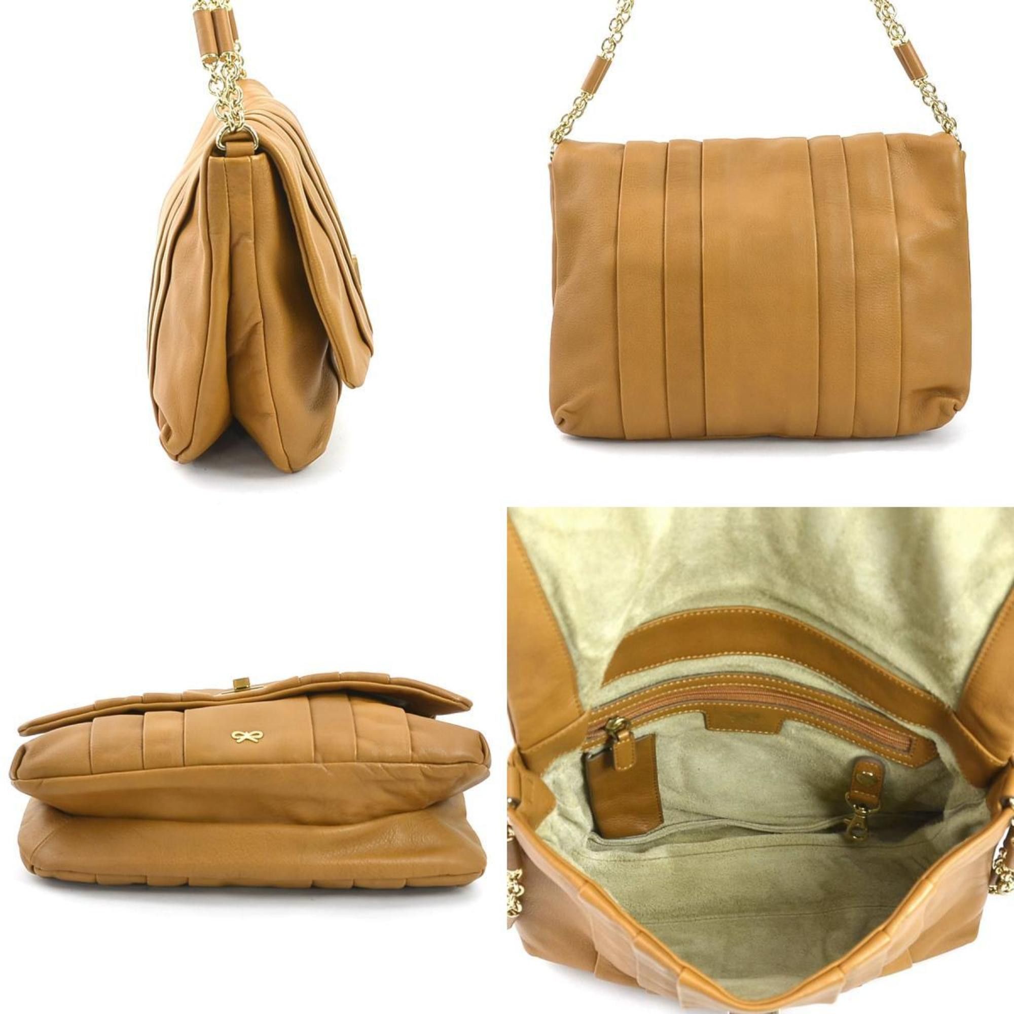 Anya Hindmarch Anya Hindmarch Shoulder Bag Leather Camel Women's R10291G Size ONE SIZE - 2 Thumbnail