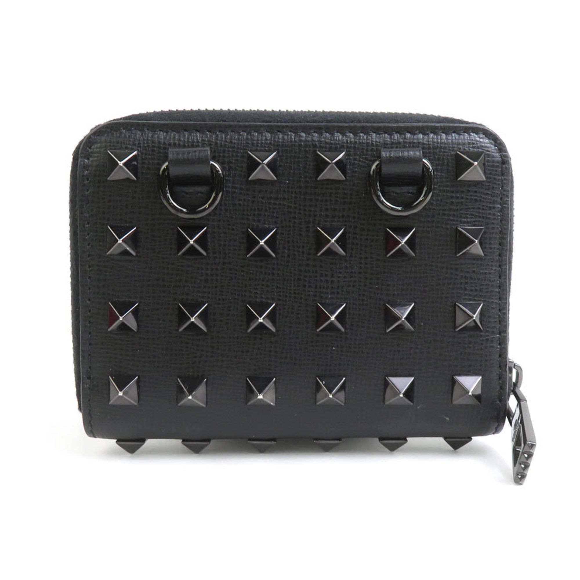 Valentino Valentino Garavani Wallet/Coin Case Shoulder Wallet Leather Black Men's Women's 55870i Size ONE SIZE - 2 Thumbnail