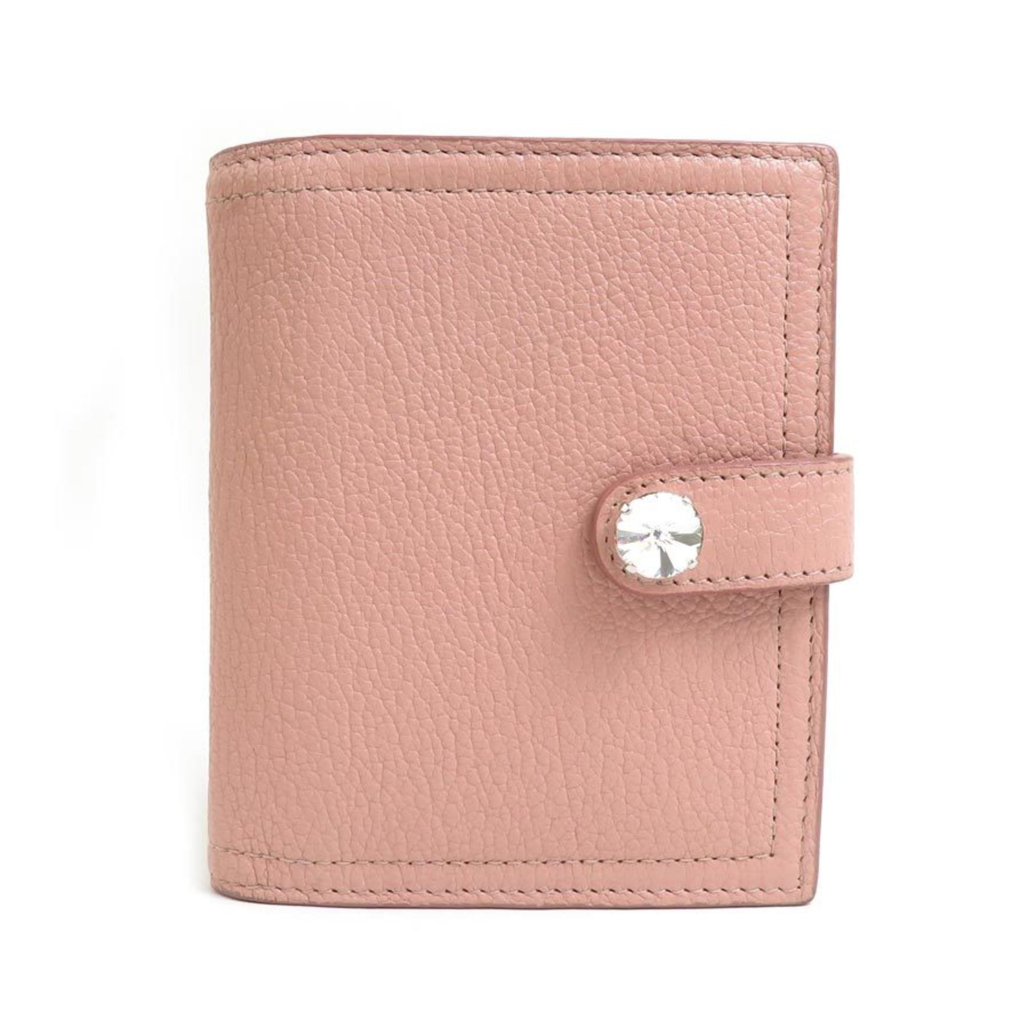 Miu Miu Miu MIUMIU Bi-fold wallet Leather Pink Women's 5MV016 55873k Size ONE SIZE - 2 Thumbnail
