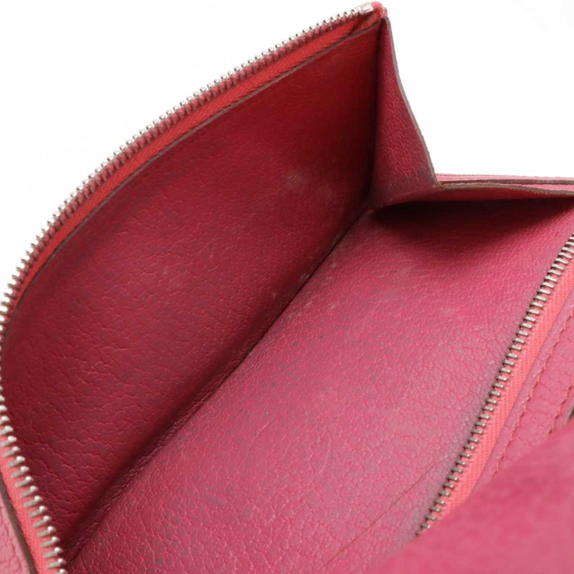 Hermes HERMES Bearn 2PLIS Dupri Tri-fold Long Wallet Leather Pink Size ONE SIZE - 10 Thumbnail