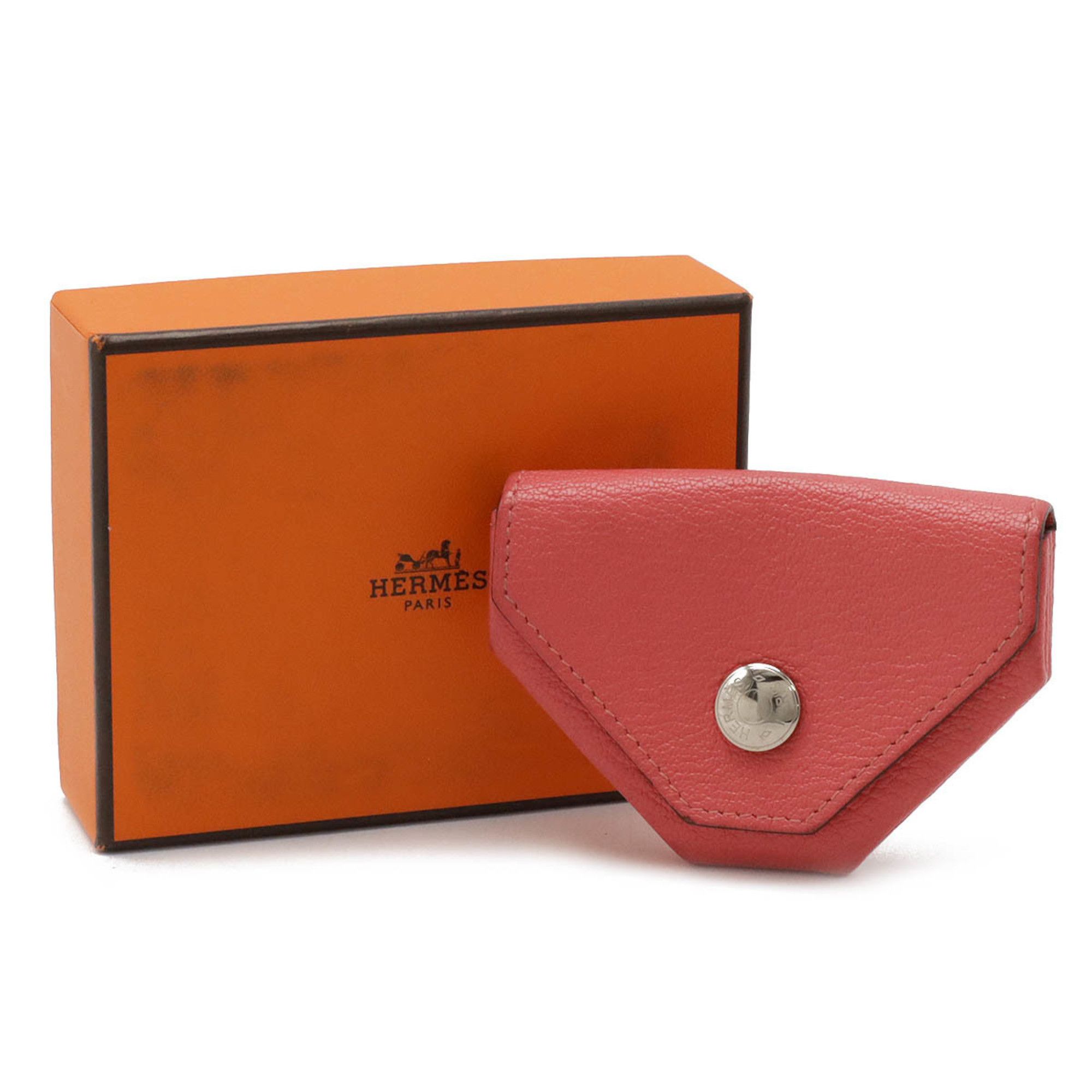 Hermes HERMES Le Vingt Quatre Coin Case, Chevre Mysore Leather, Rose Lipstick, Y Stamp Size ONE SIZE - 7 Thumbnail