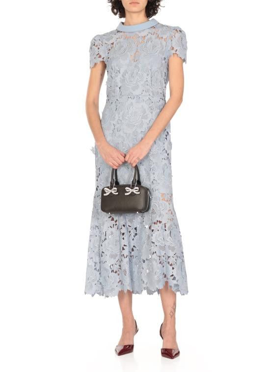 Self-Portrait SELF PORTRAIT Women Mid Skirts RS25911MBL FLOWER LACEBLUE Light Blue Size S / US 4 / IT 40 - 2 Thumbnail
