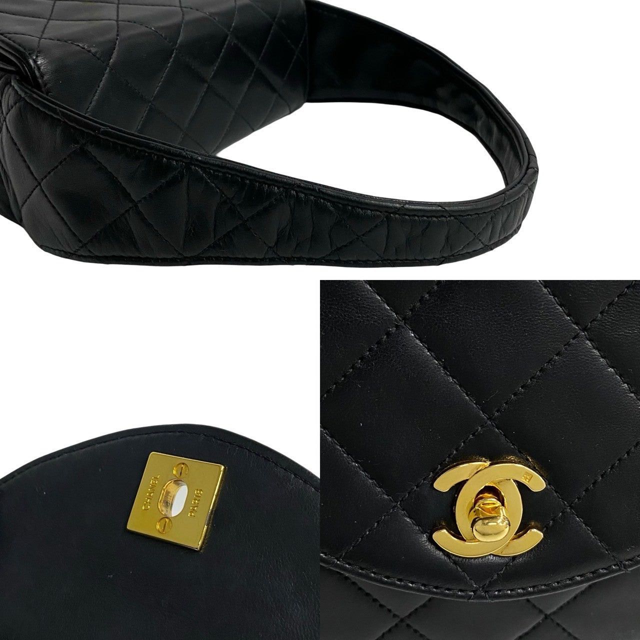Chanel Chanel Handbag Black Leather Size ONE SIZE - 6 Thumbnail