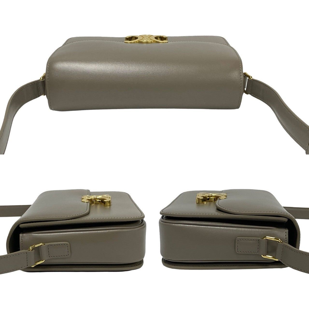 Celine Celine Shoulder Bag Grey Leather Size ONE SIZE - 5 Thumbnail