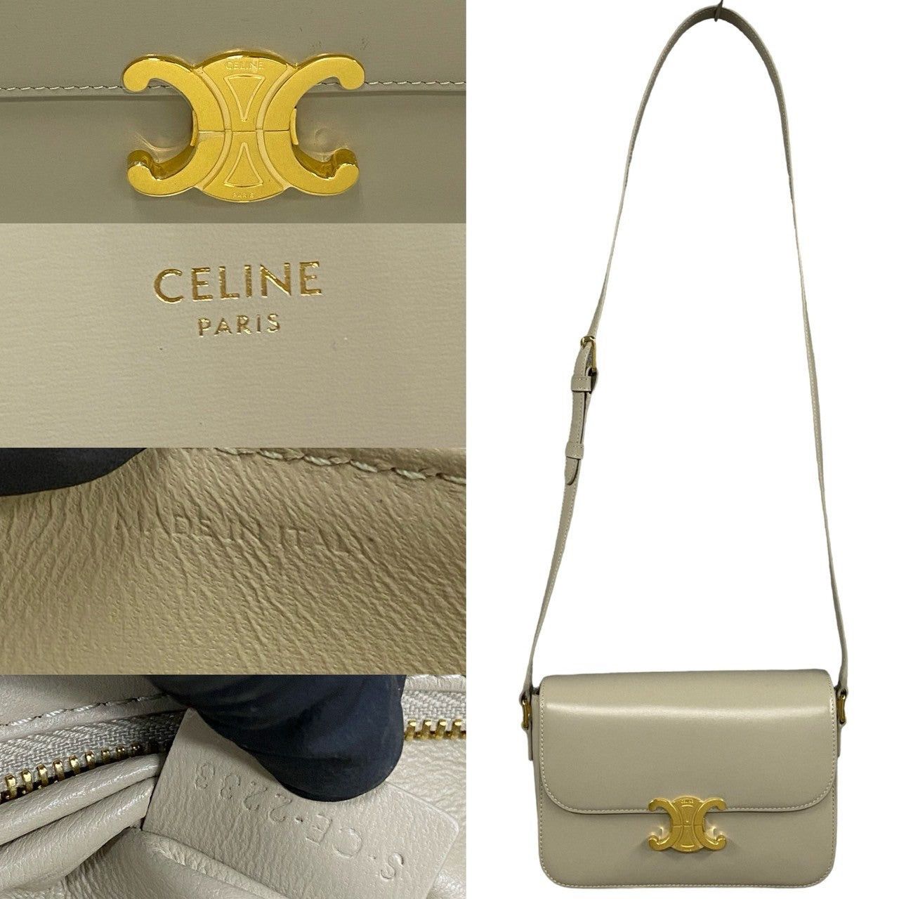 Celine Celine Shoulder Bag Neutrals Leather Size ONE SIZE - 3 Thumbnail