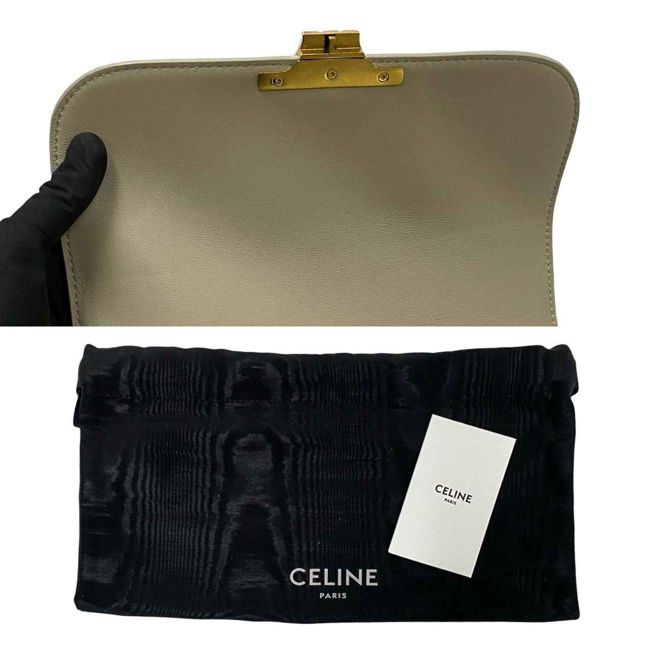 Celine Celine Shoulder Bag Neutrals Leather Size ONE SIZE - 8 Thumbnail