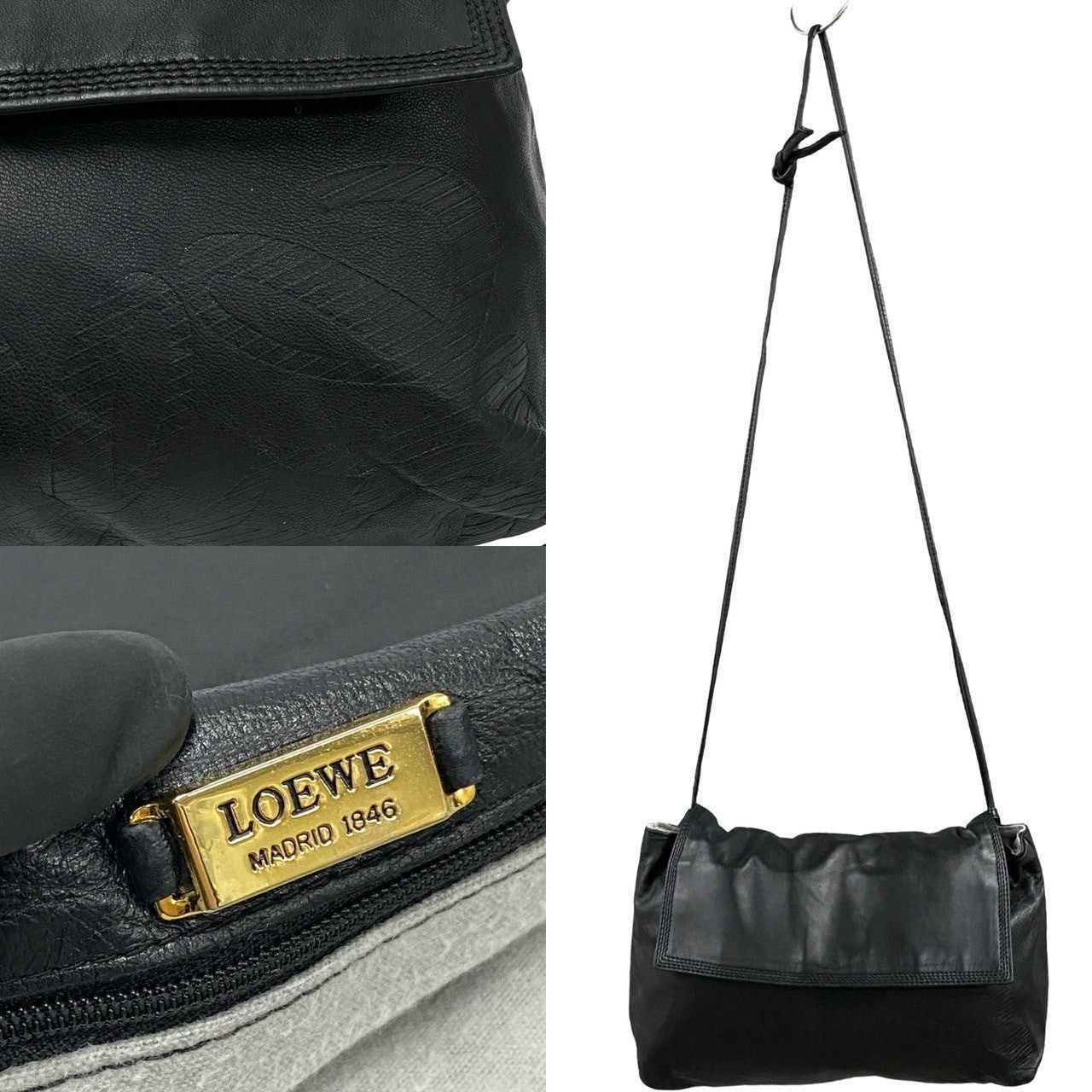 Loewe Loewe Shoulder Bag Black Leather Size ONE SIZE - 3 Thumbnail