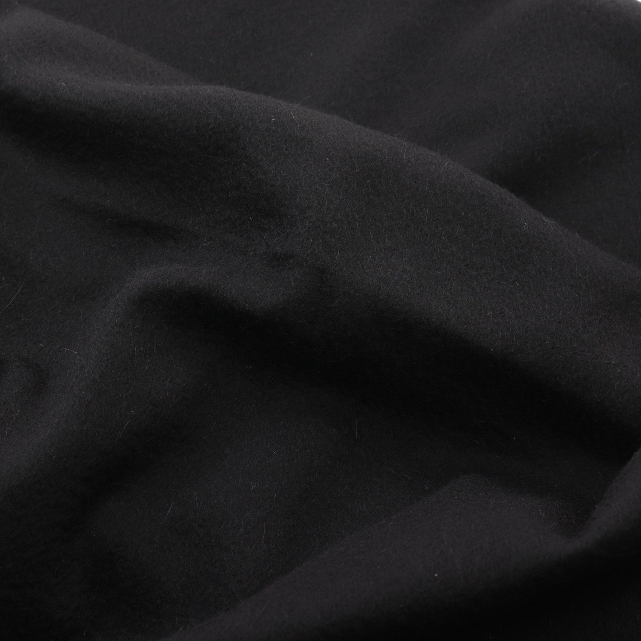 Hermes Hermes Large Size Stall Shawl Logo Embroidery Cashmere Black Fringe Size ONE SIZE - 4 Thumbnail