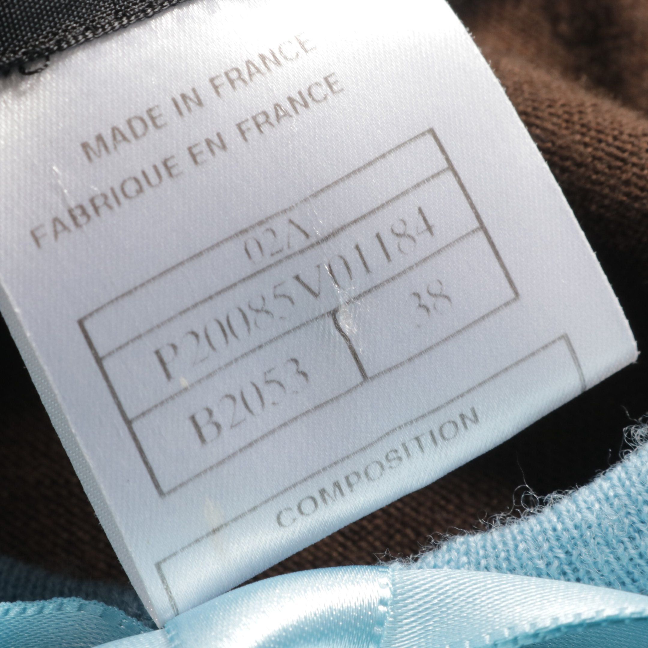Chanel Chanel Knit Wool Brown Light Blue Size ONE SIZE - 8 Thumbnail