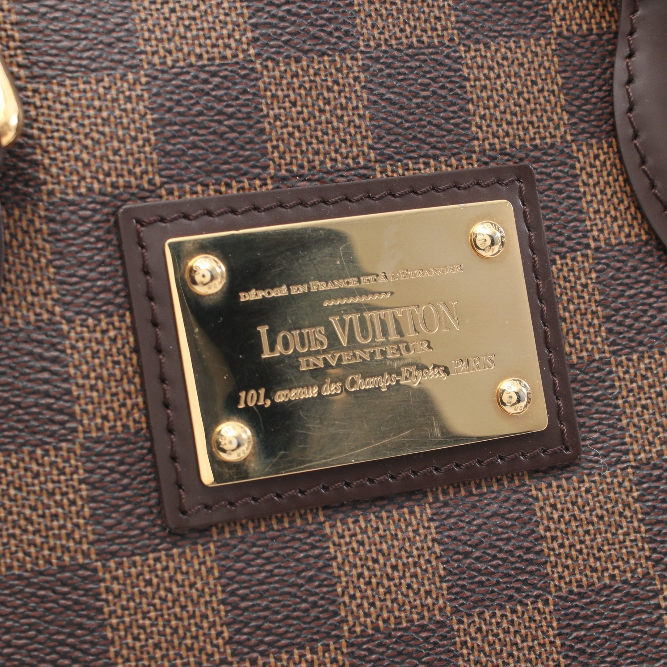 Louis Vuitton Louis Vuitton Hampstead Pm Damier Ebene Handbag Tote Bag Leather Brown Size ONE SIZE - 6 Thumbnail